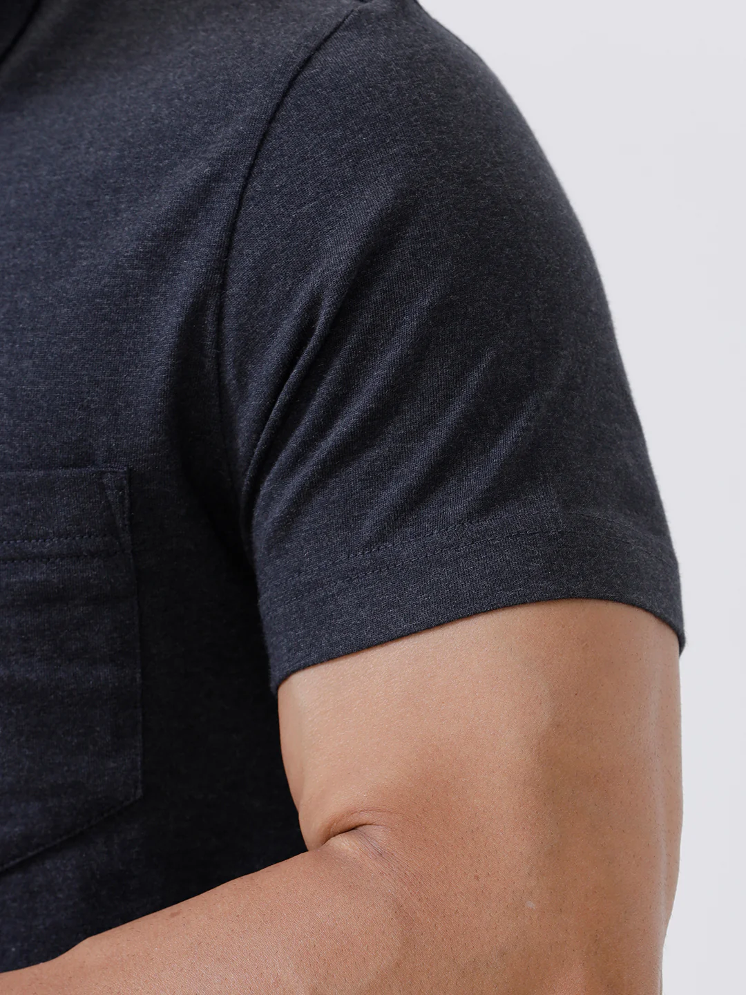 TENCEL™ Modal Fibers with Micro technology Polo T-Shirt Charcoal EMP5 - Image 5