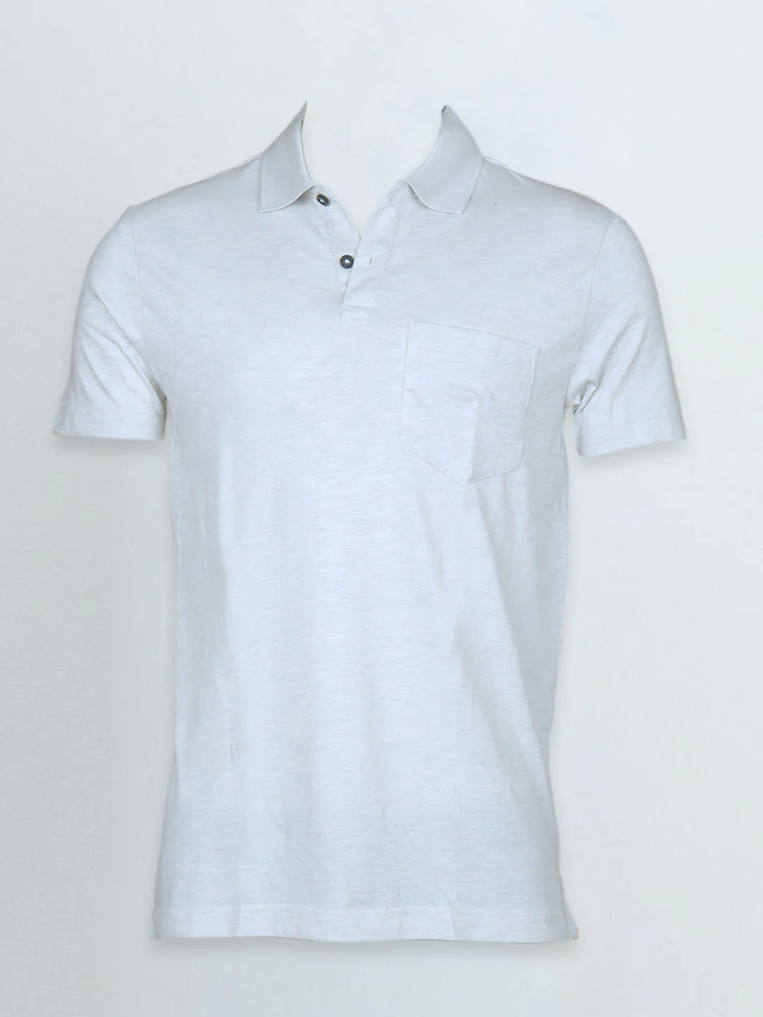 TENCEL™ Modal Fibers with Micro technology Polo T-Shirt Ecru Melange EMP8 - Image 3