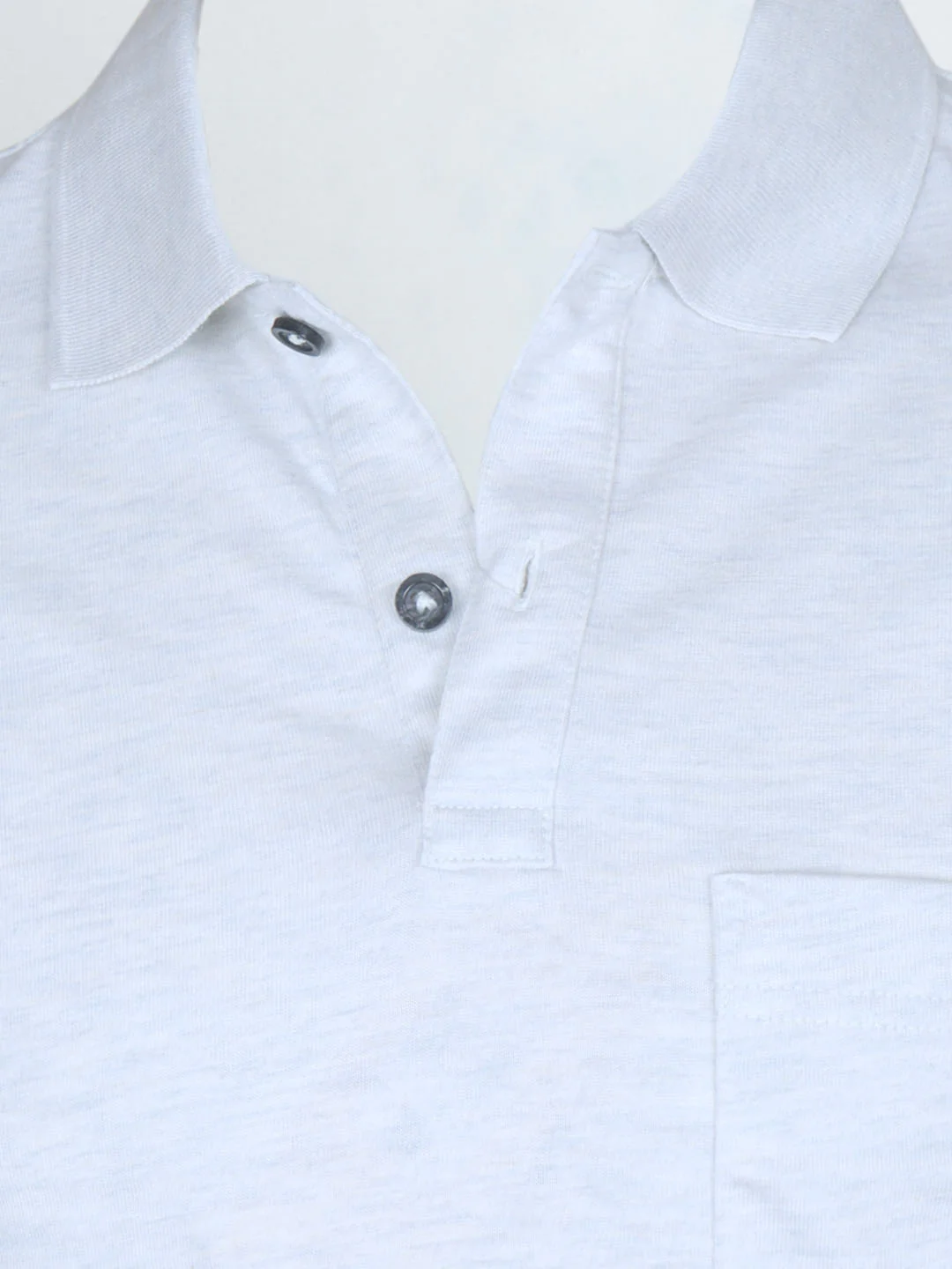 TENCEL™ Modal Fibers with Micro technology Polo T-Shirt Ecru Melange EMP8 - Image 4