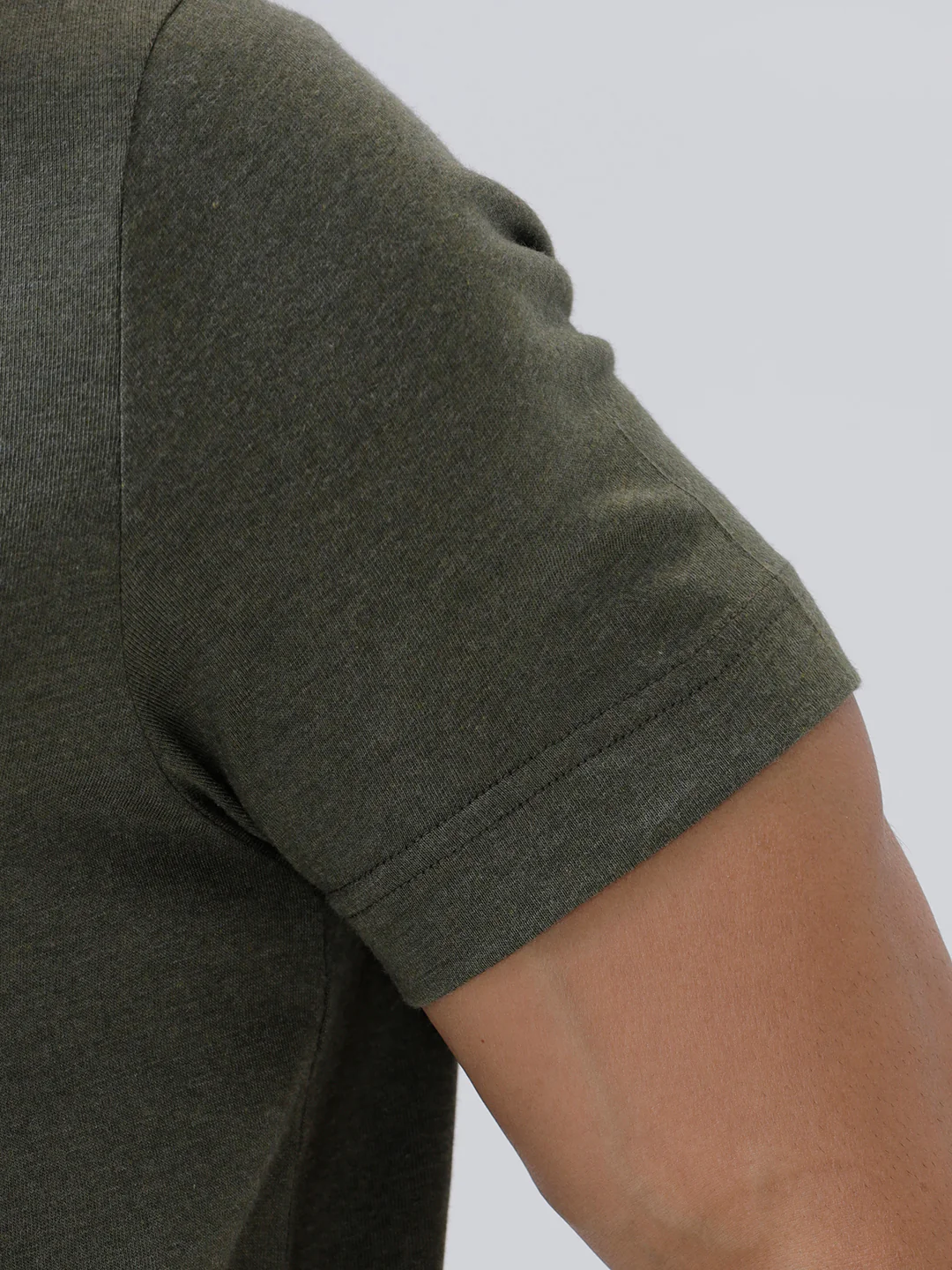 TENCEL™ Modal Fibers with Micro technology Polo T-Shirt Heather Green EMP6 - Image 5