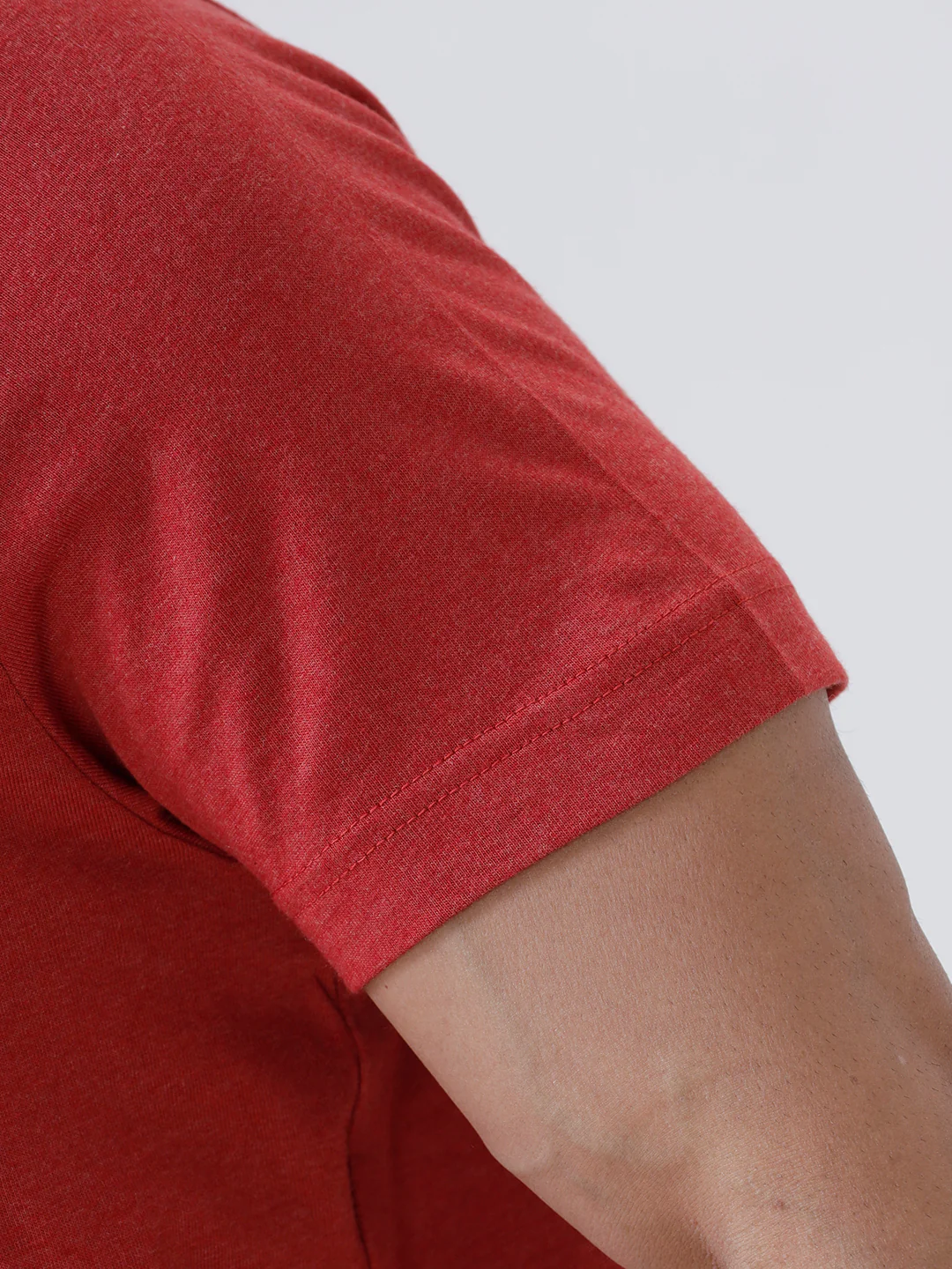 TENCEL™ Modal Fibers with Micro technology Polo T-Shirt Heather Red EMP3 - Image 3