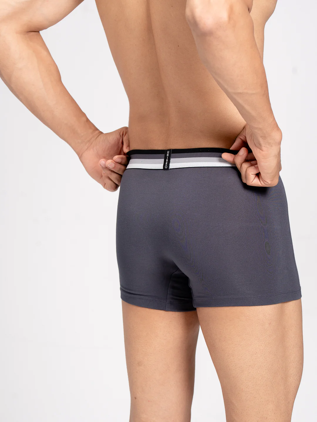 TENCEL™ Modal Micro Elastane Stretch Trunk Graphite Grey - Image 4