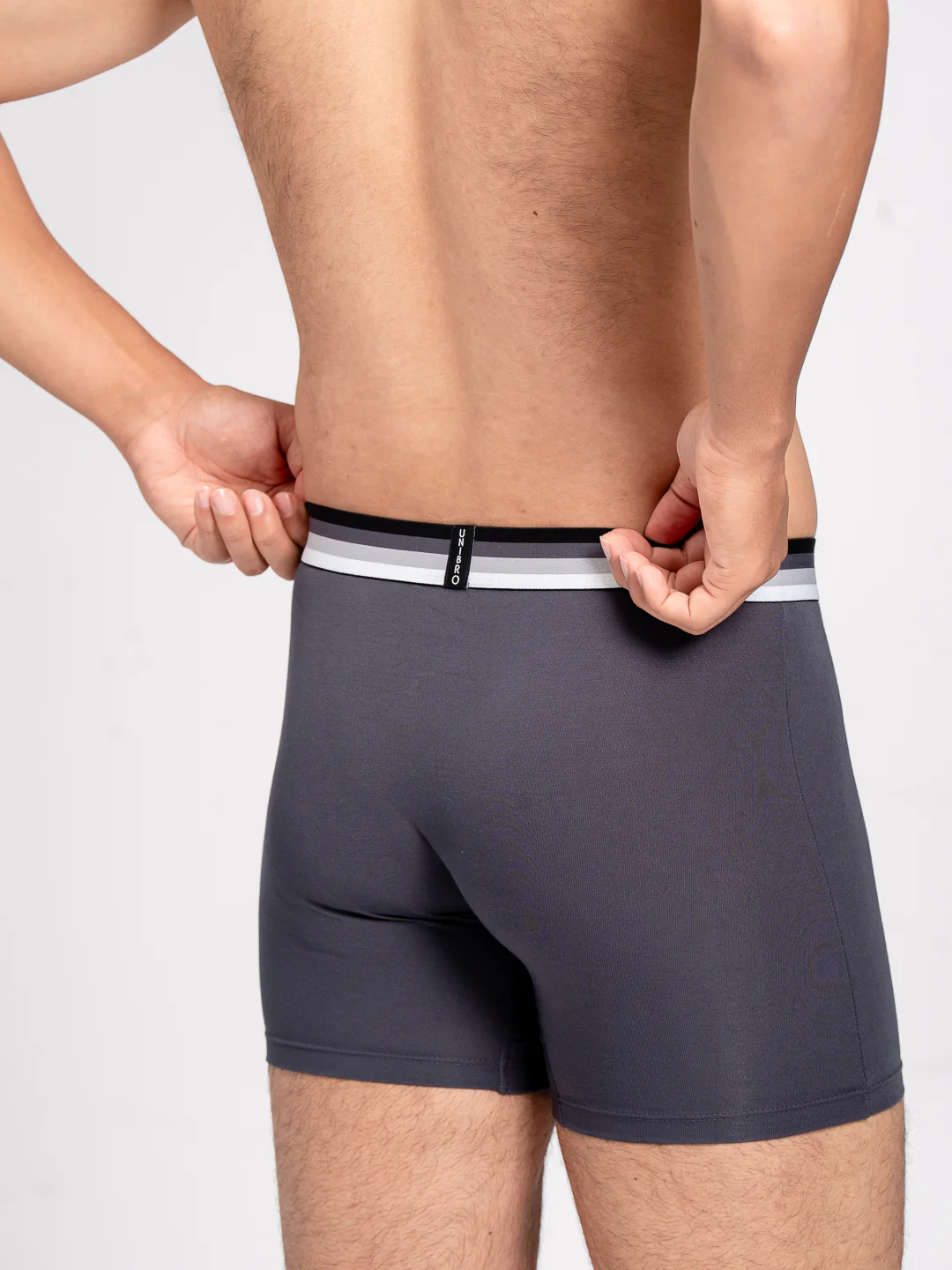 TENCEL™ Modal Micro Elastane Stretch Trunk Graphite Grey - Image 6