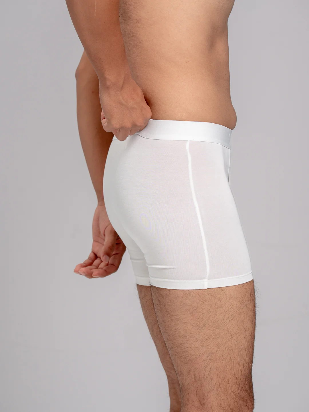 Tencel Micro Modal Elastane Stretch Boxer Brief White - Image 5