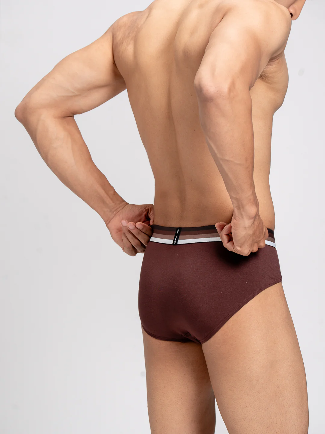 Tencel Micro Modal Elastane Stretch Brief Coffee Brown - Image 4