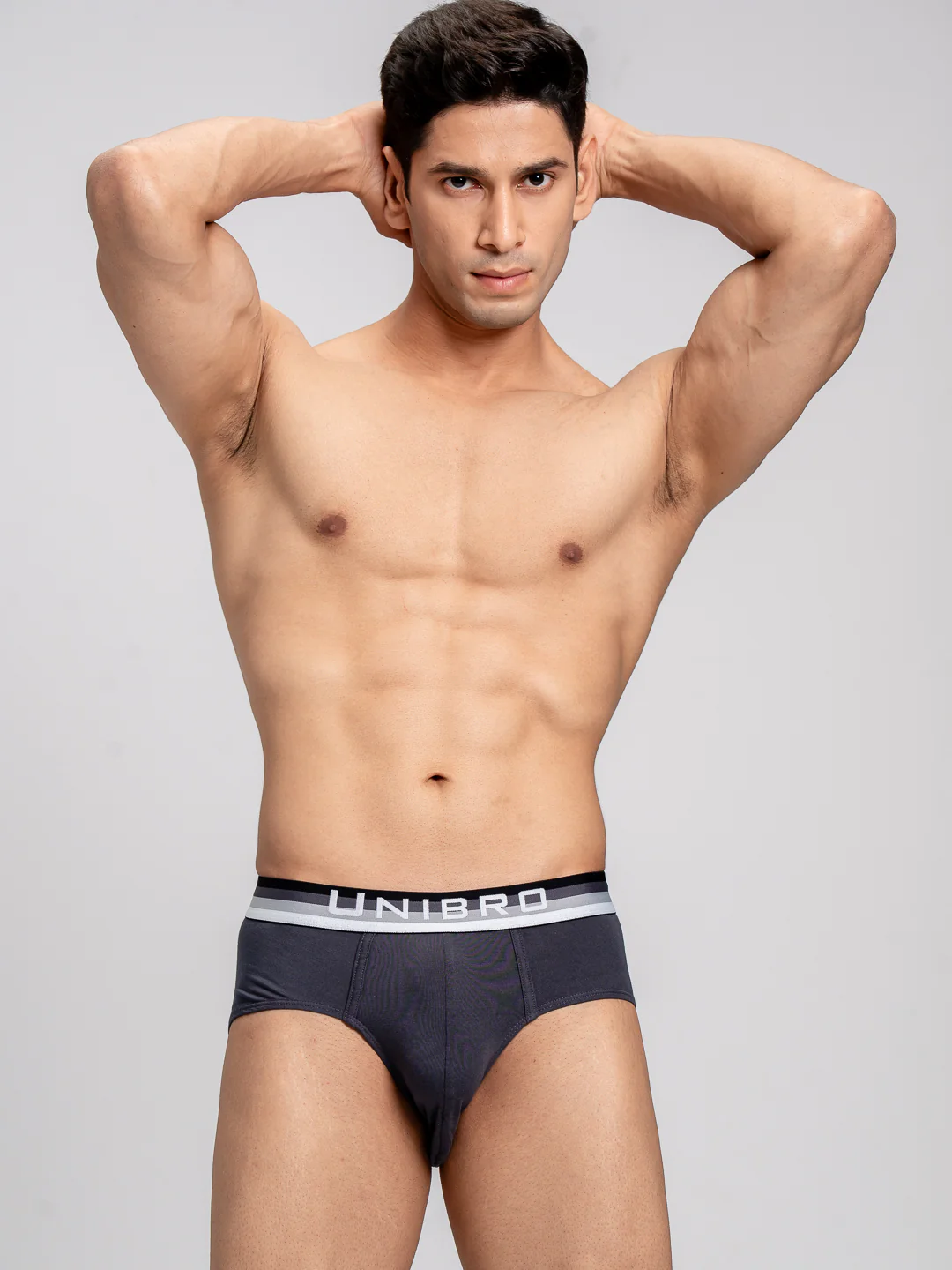 Tencel Micro Modal Elastane Stretch Brief Graphite Grey - Image 2