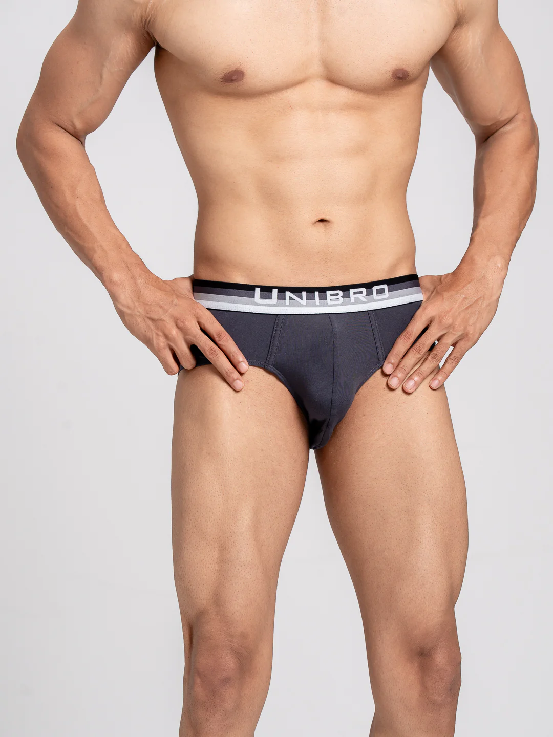 Tencel Micro Modal Elastane Stretch Brief Graphite Grey - Image 4