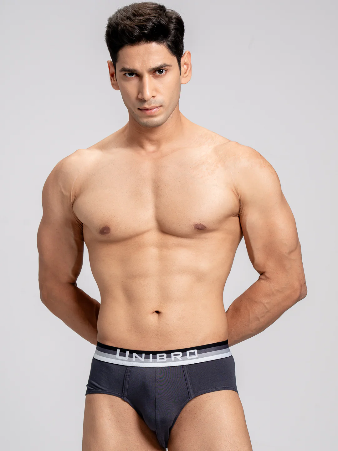 Tencel Micro Modal Elastane Stretch Brief Graphite Grey - Image 5