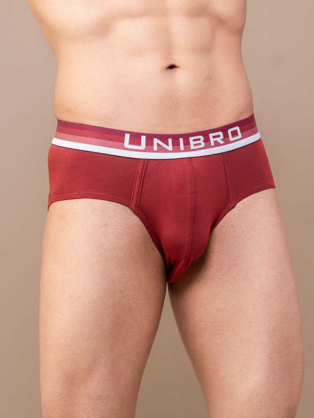 Tencel Micro Modal Elastane Stretch Brief Maroon - Image 2