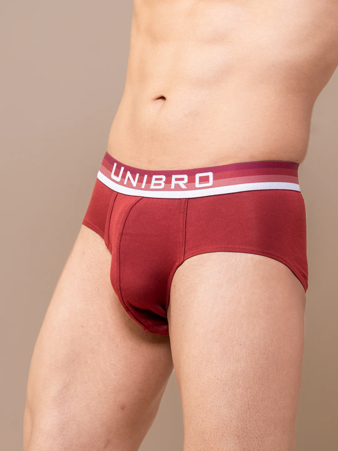 Tencel Micro Modal Elastane Stretch Brief Maroon - Image 5