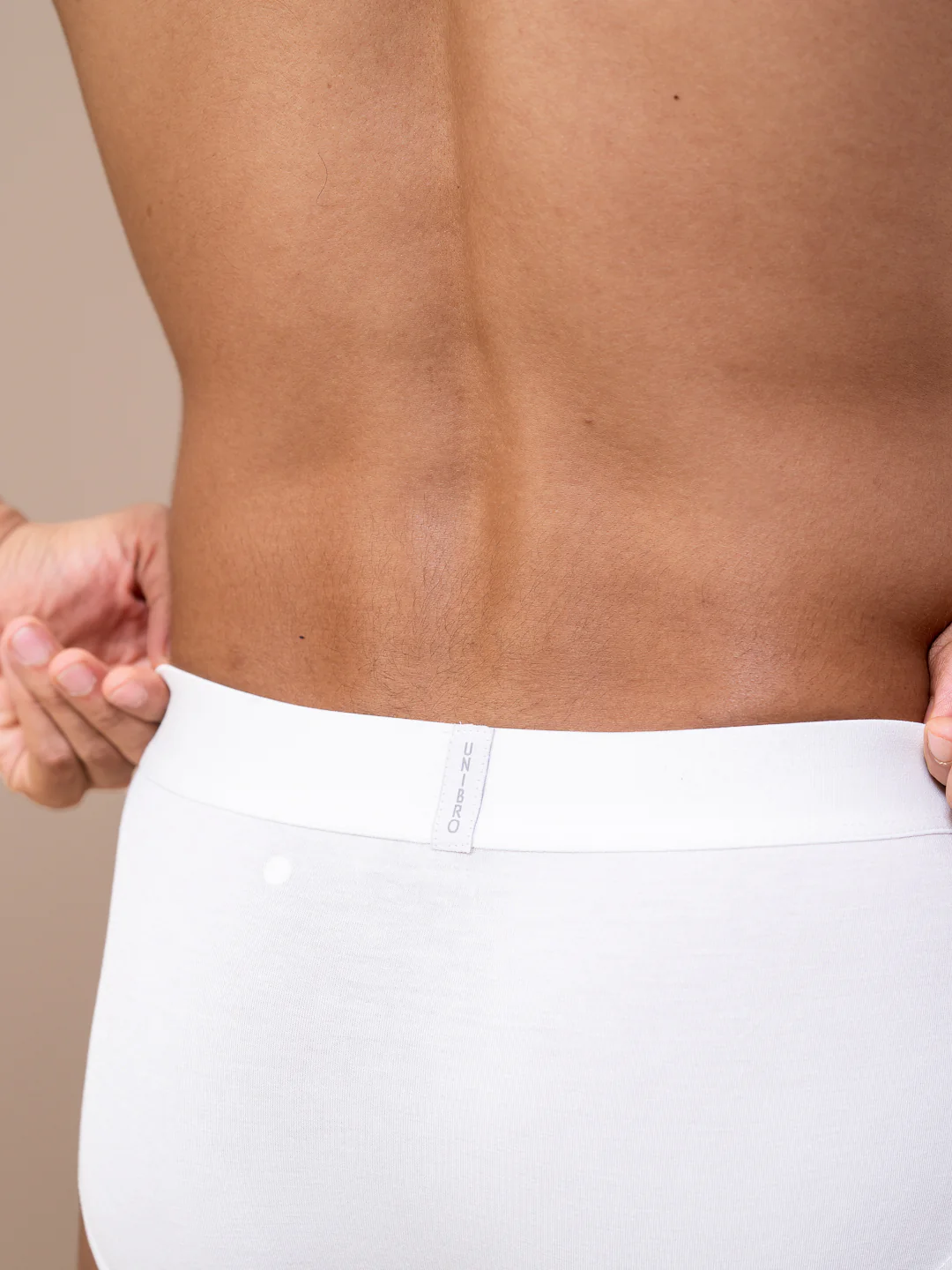 Tencel Micro Modal Elastane Stretch White Brief - Image 5