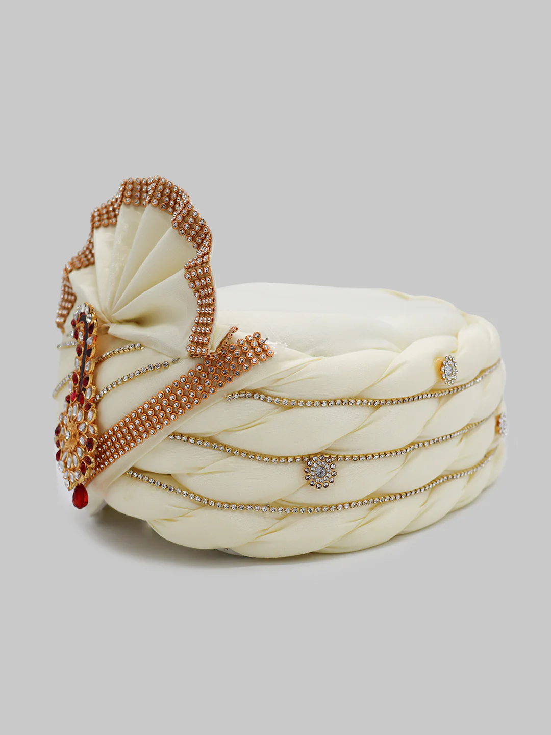 Traditional Silky Style Wedding Turban  - 105 - Image 3