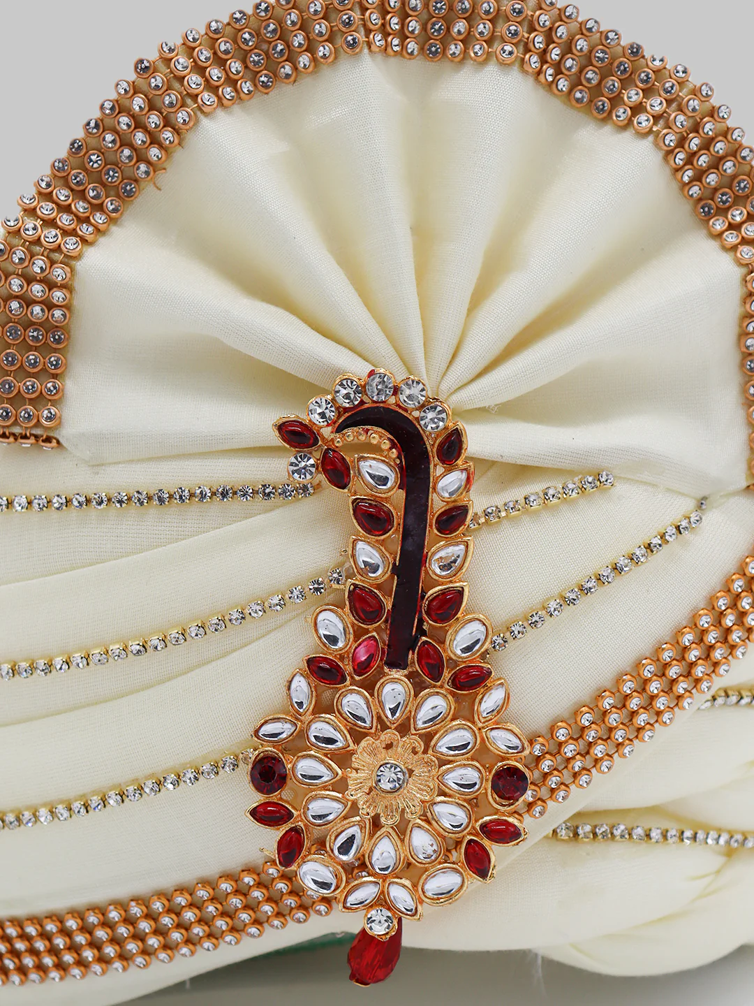 Traditional Silky Style Wedding Turban  - 105 - Image 4