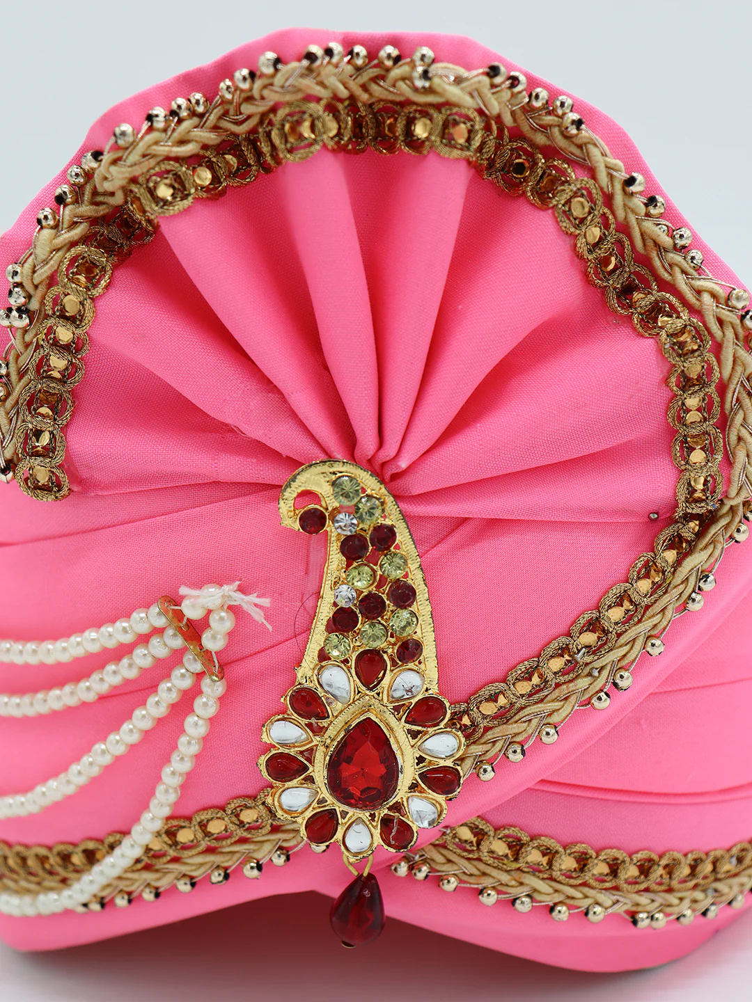Traditional Silky Style Wedding Turban  - 111 - Image 4