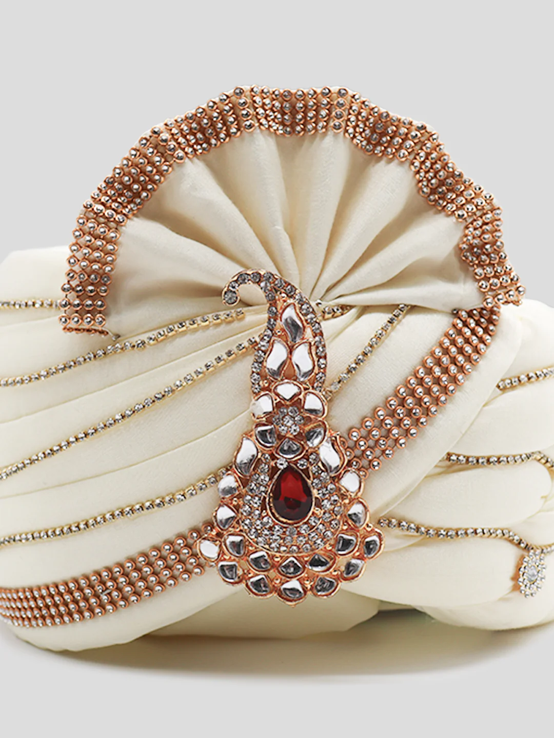 Traditional Silky Style Wedding Turban - 83 - Image 2