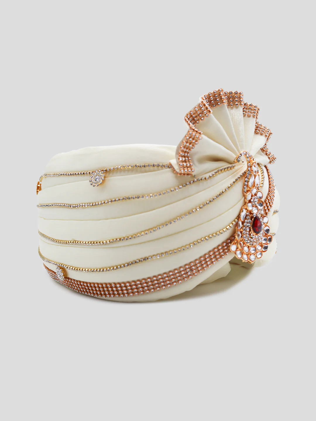 Traditional Silky Style Wedding Turban - 83 - Image 4