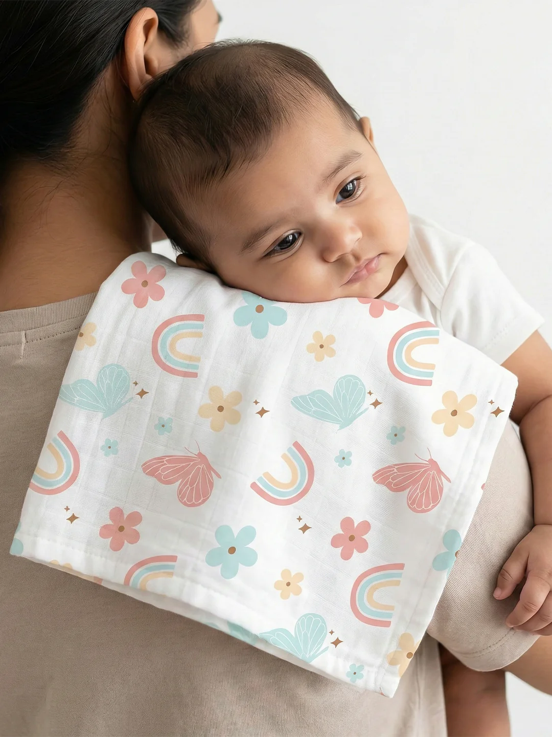 Ultra Soft Newborn Baby Wrapping Cloth (Pack of 3)  Lightweight & Breathable Cotton  | 1m x 1m - Image 3