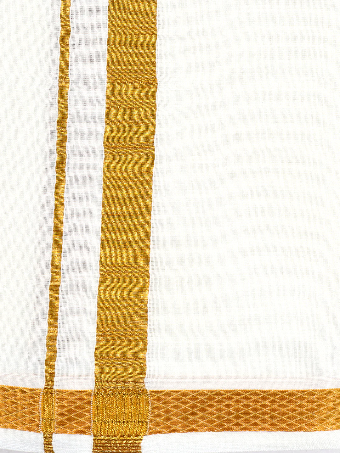 Vetha 1/2" inch Jari Towel Cream (Pack of 2) - Image 2