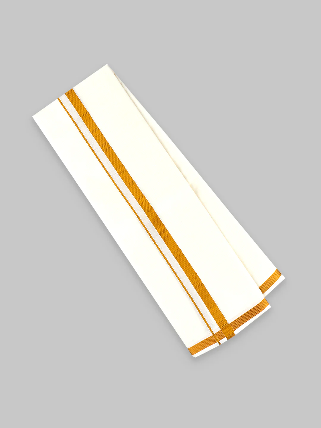 Vetha 1/2" inch Jari Towel Cream (Pack of 2) - Image 5