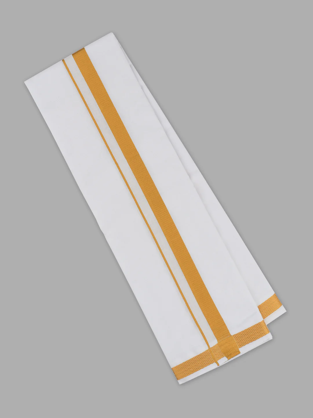 Vetha White 3/4" inch Jari Border Towel - Image 3