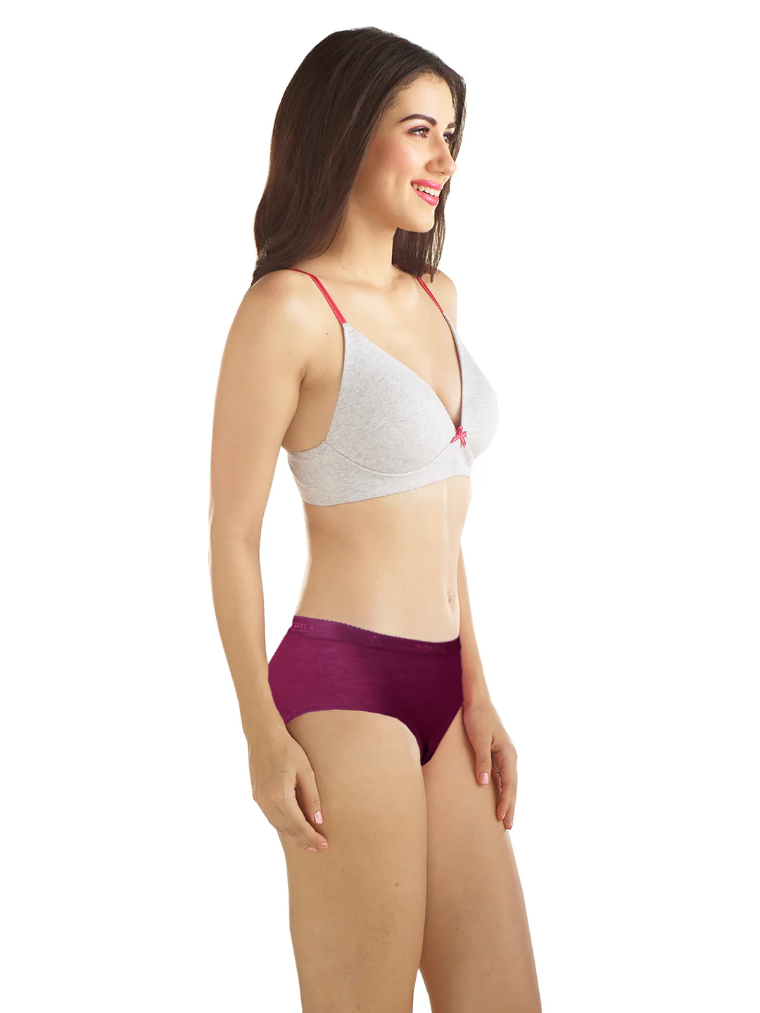 Women 100% Combed Cotton Assorted Plain Panties Lyca (Pack of 4) - Image 4