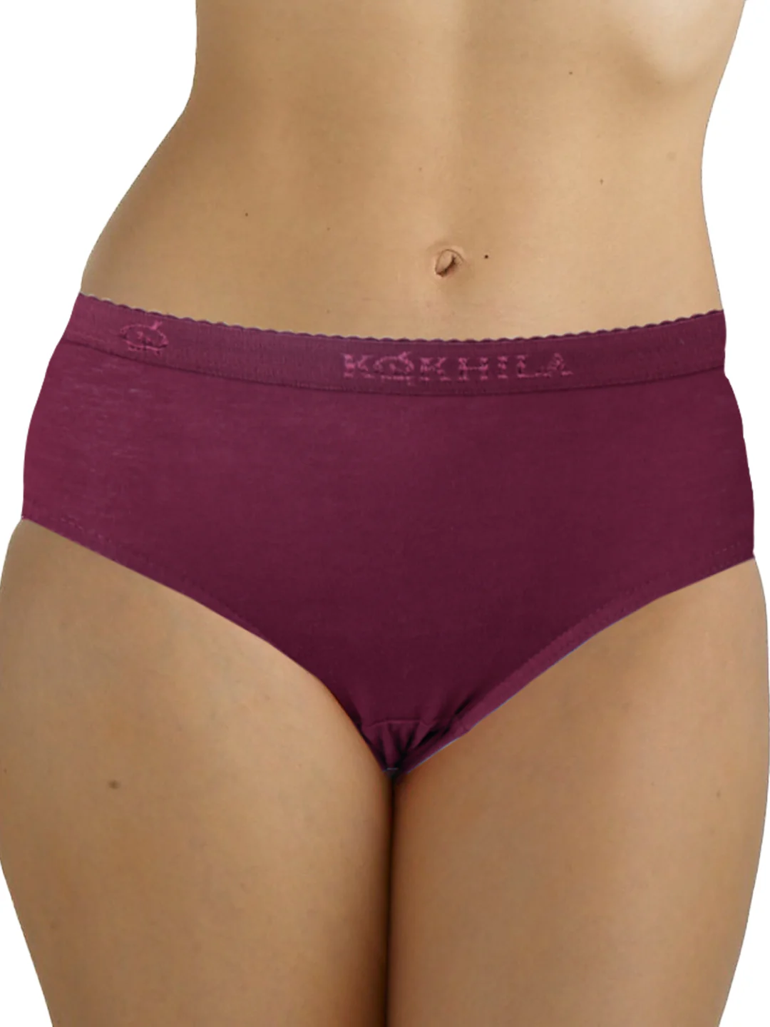 Women 100% Combed Cotton Assorted Plain Panties Lyca (Pack of 4) - Image 8