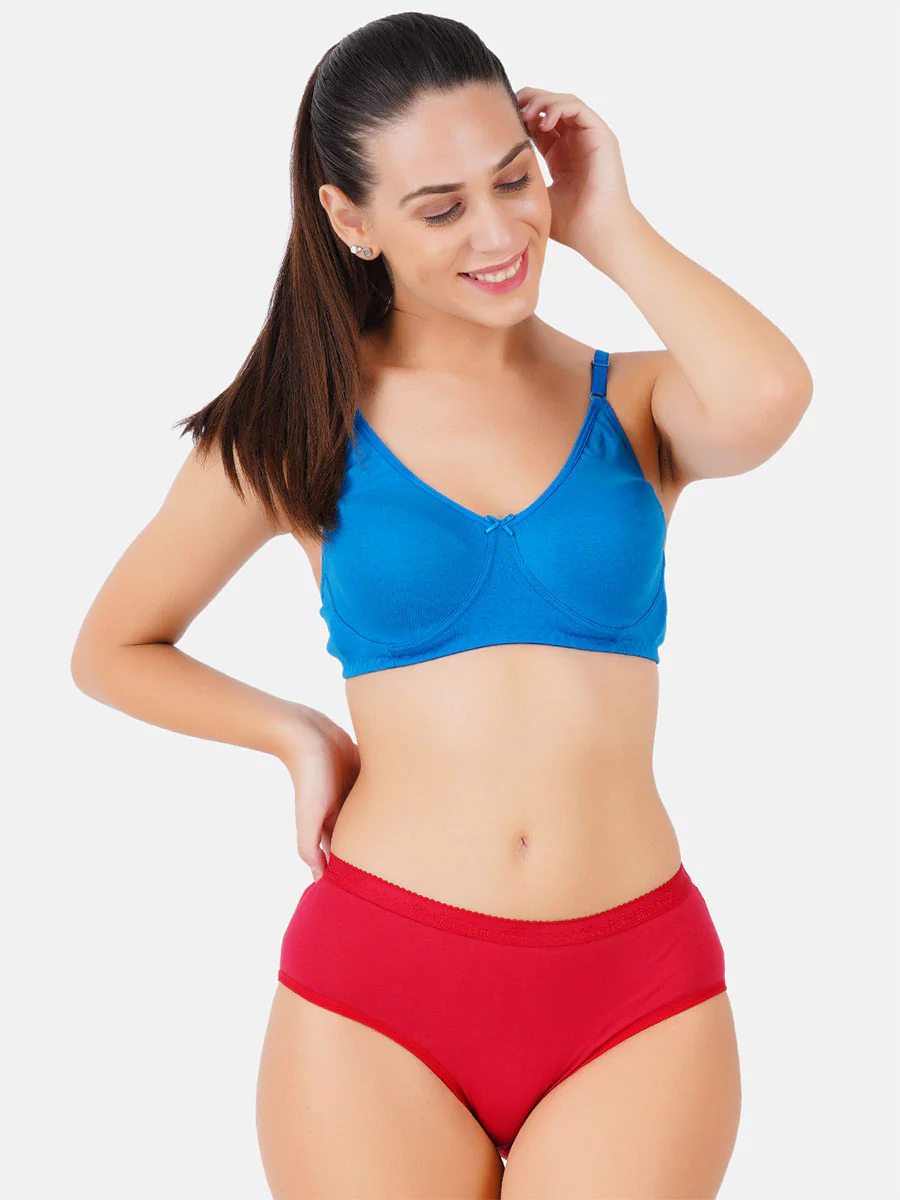 Women 100% Combed Cotton Assorted Plain Panties Only U (3 Pcs pack) - Image 2