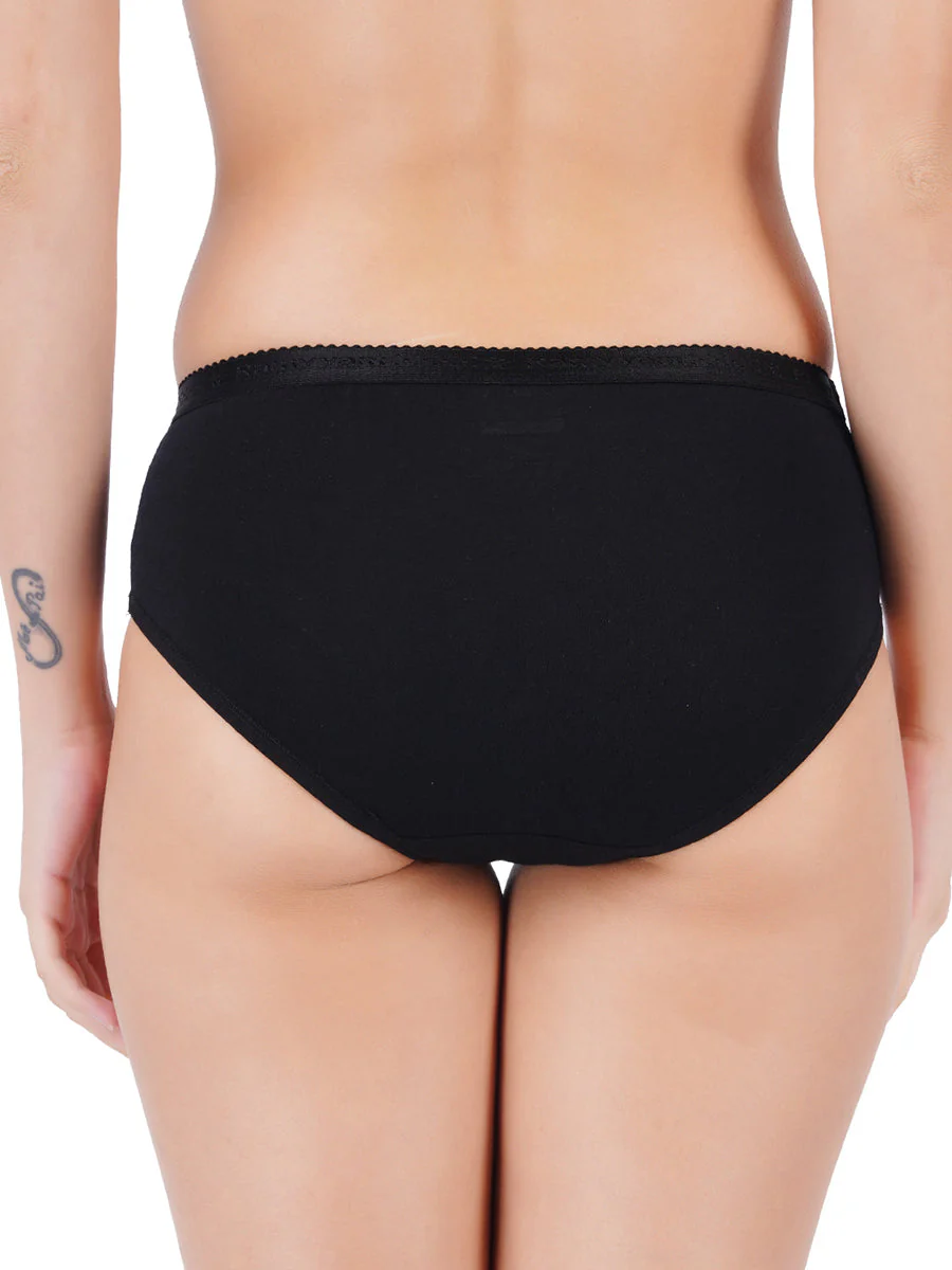 Women 100% Combed Cotton Assorted Plain Panties Only U (3 Pcs pack) - Image 5