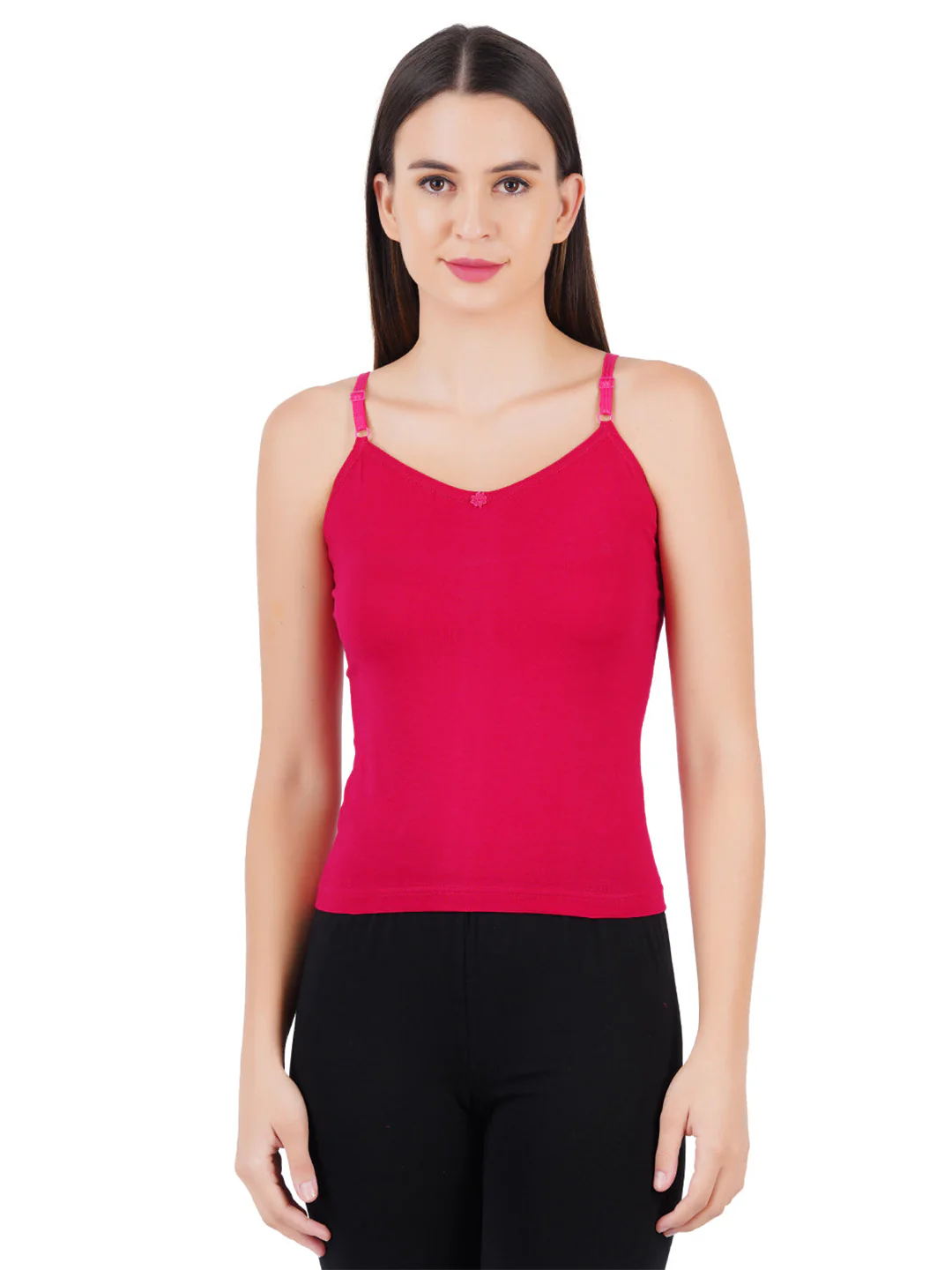 Women Adjustable Straps Assorted Colour Camisole Petals (Pack of 2) - Image 3