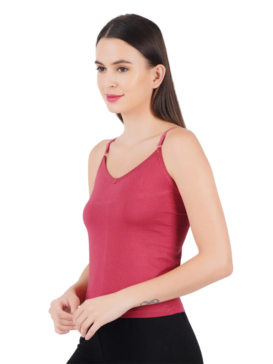 Women Adjustable Straps Assorted Colour Camisole Petals (Pack of 2) - Image 4