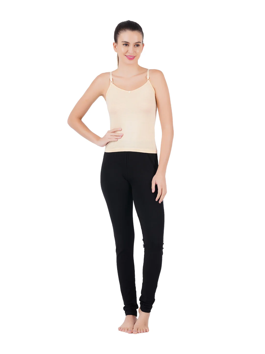 Women Adjustable Straps Skin Colour Camisole Petals (Pack of 2) - Image 3