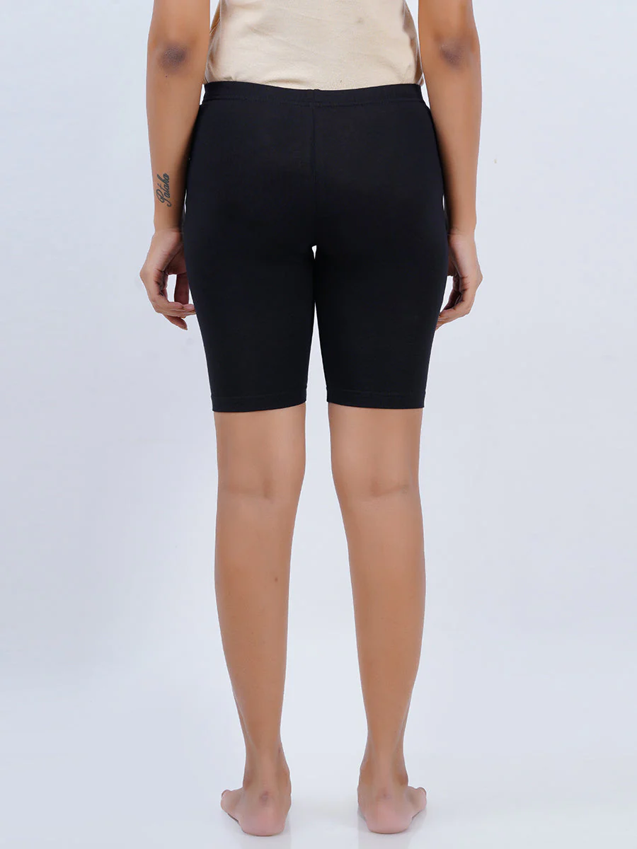 Women Cotton Black Tights (Pack of 2) - Image 3