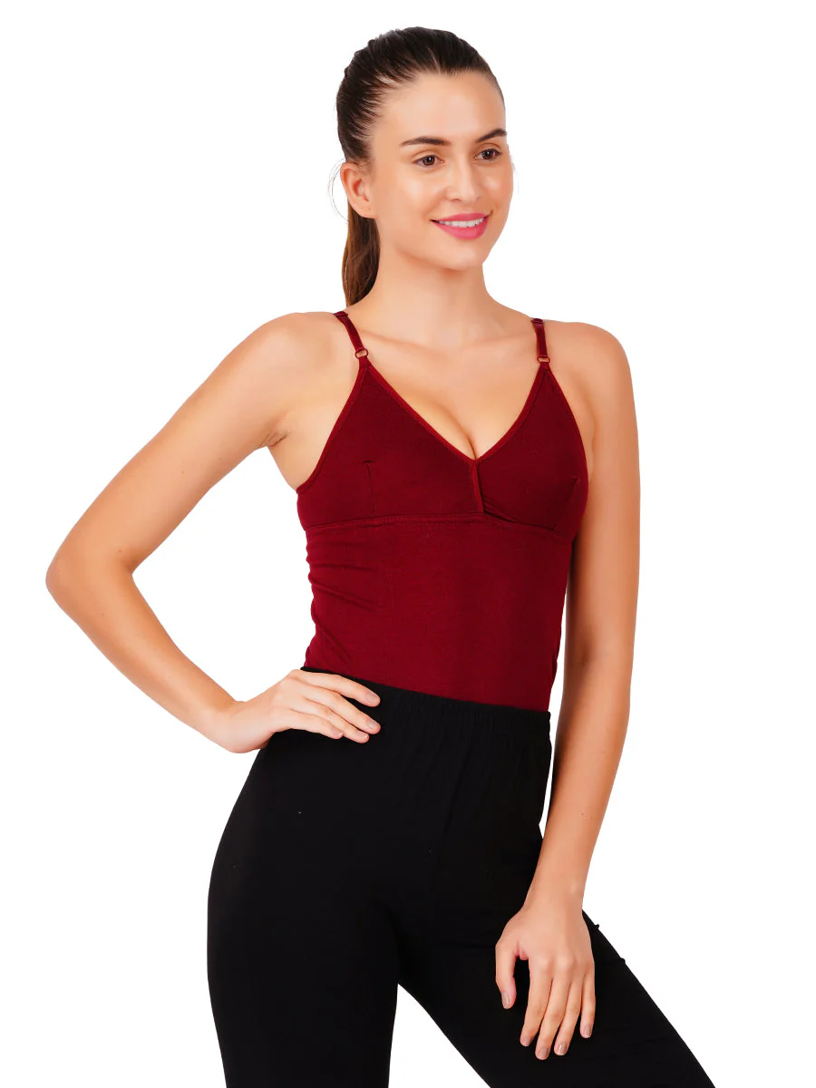 Women Extra Sportive Bra with Slip Design Assorted Camisole TeenCup (Pack of 2) - Image 2