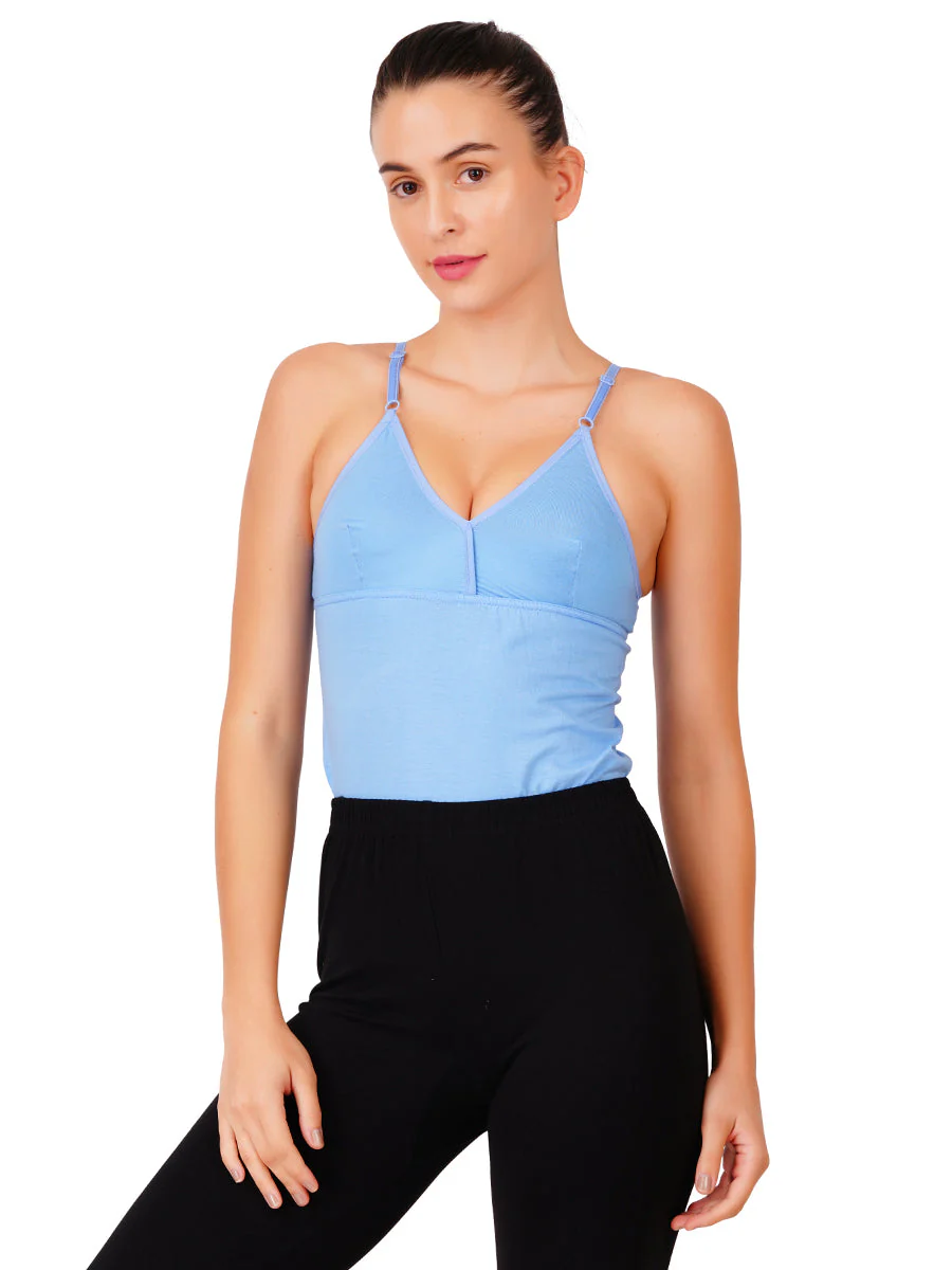 Women Extra Sportive Bra with Slip Design Assorted Camisole TeenCup (Pack of 2) - Image 3