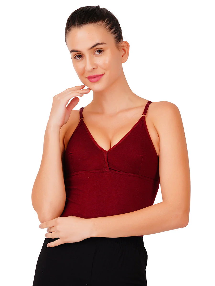 Women Extra Sportive Bra with Slip Design Assorted Camisole TeenCup (Pack of 2) - Image 4