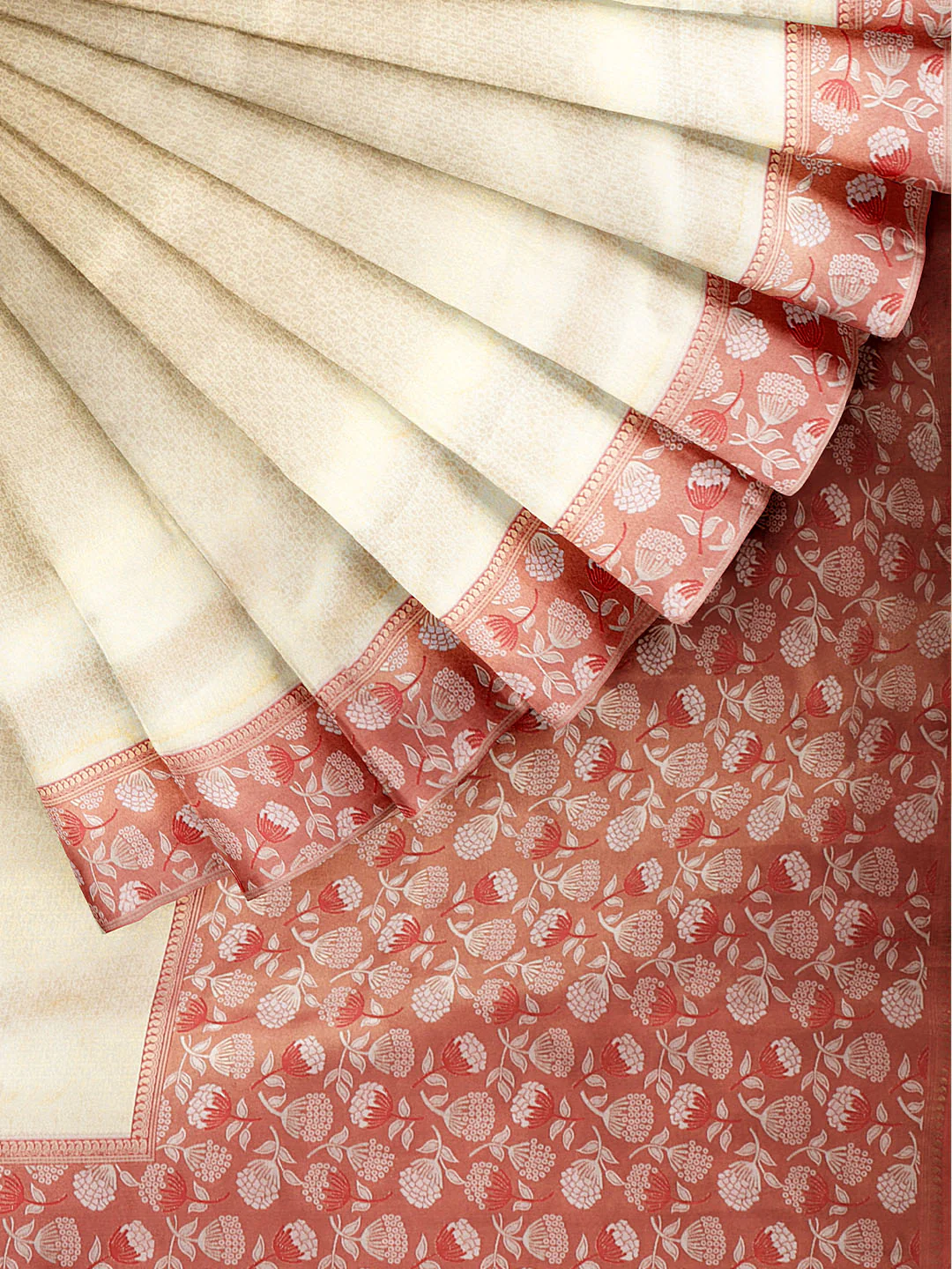 Women Gold Art Silk Printed Saree ASS94 - Image 3