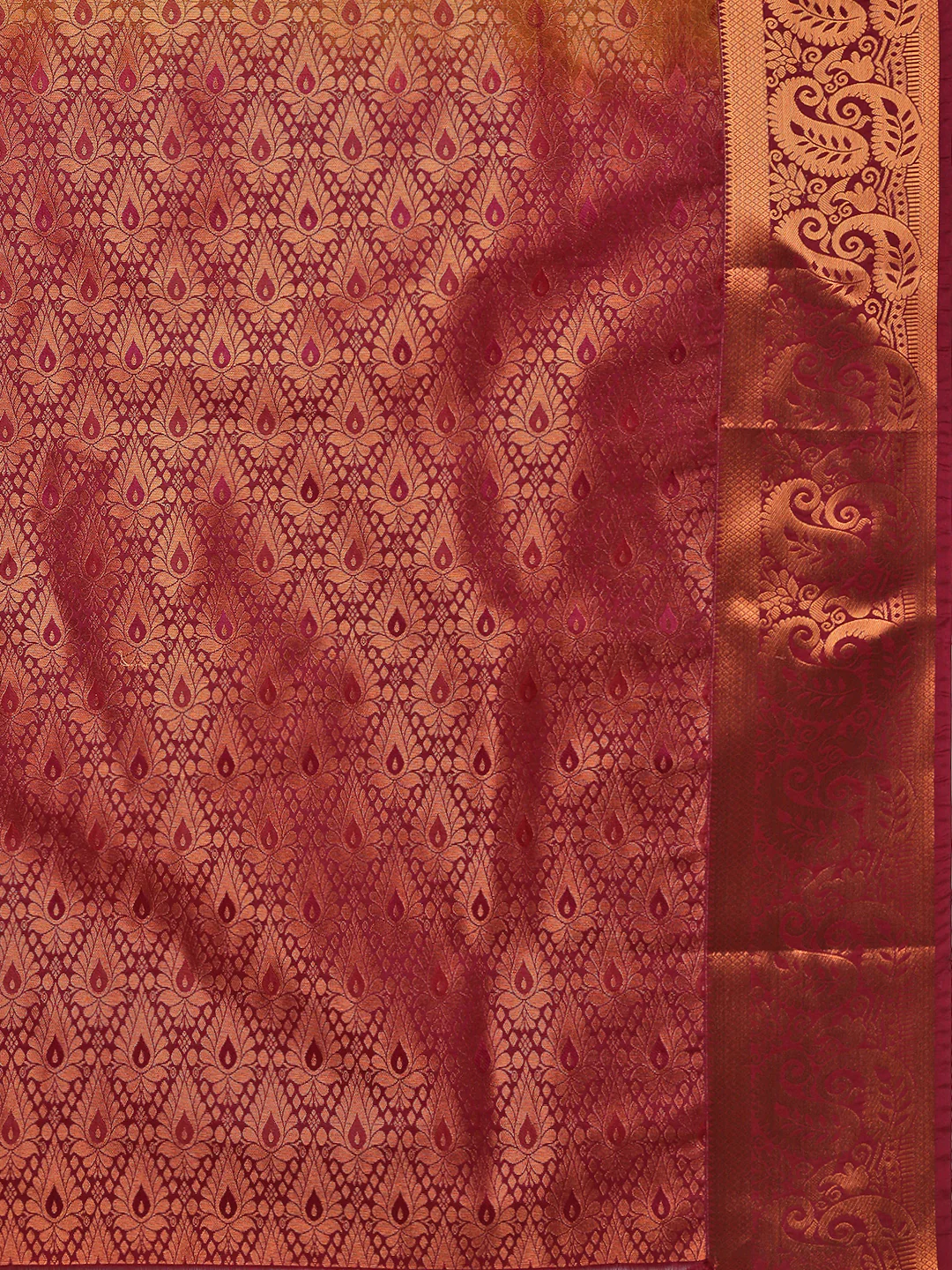Women Golden Art Silk Saree ASS117 - Image 6