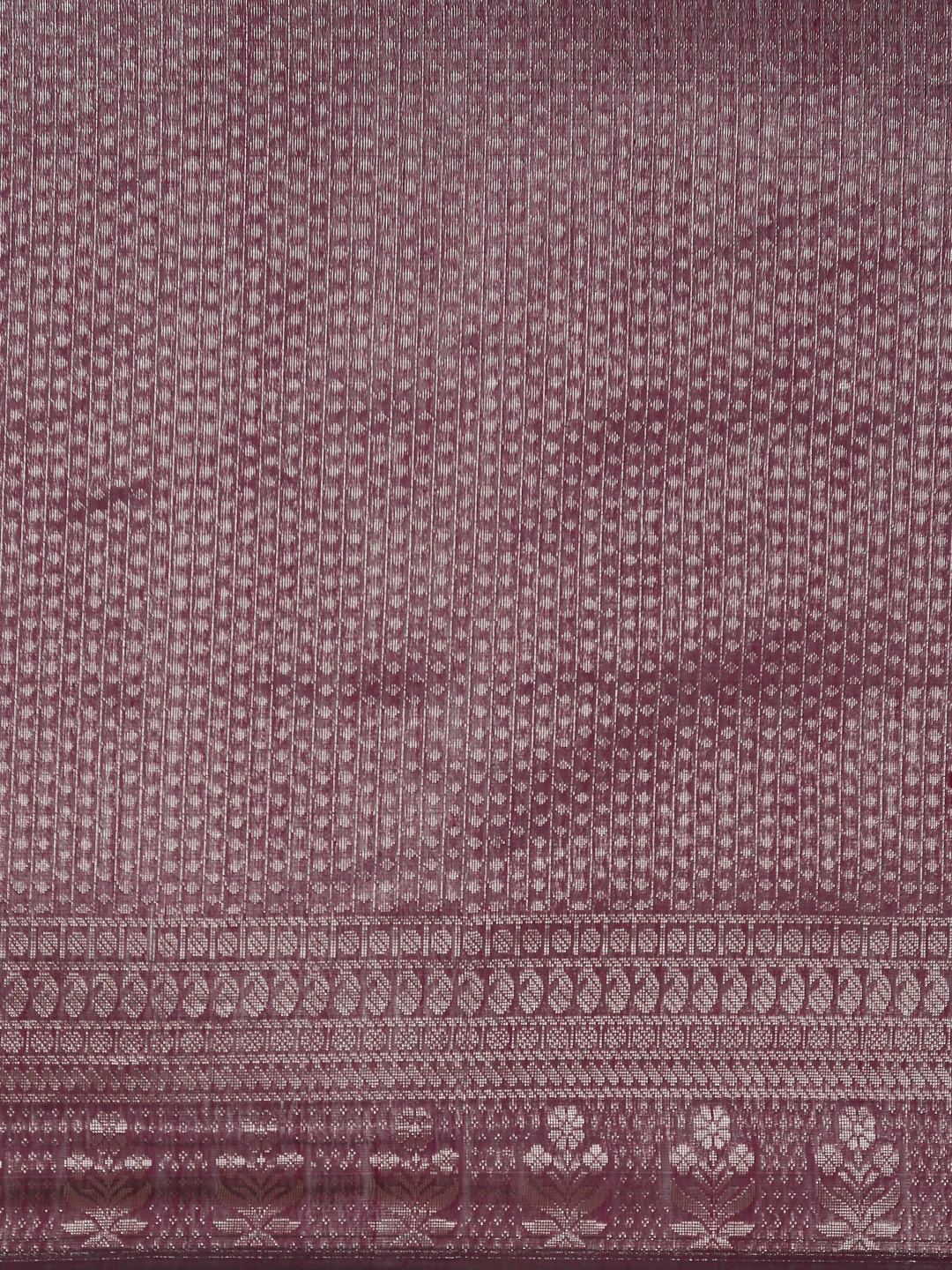 Women Dark Purple Semi Kora Cotton Saree SK118 - Image 6