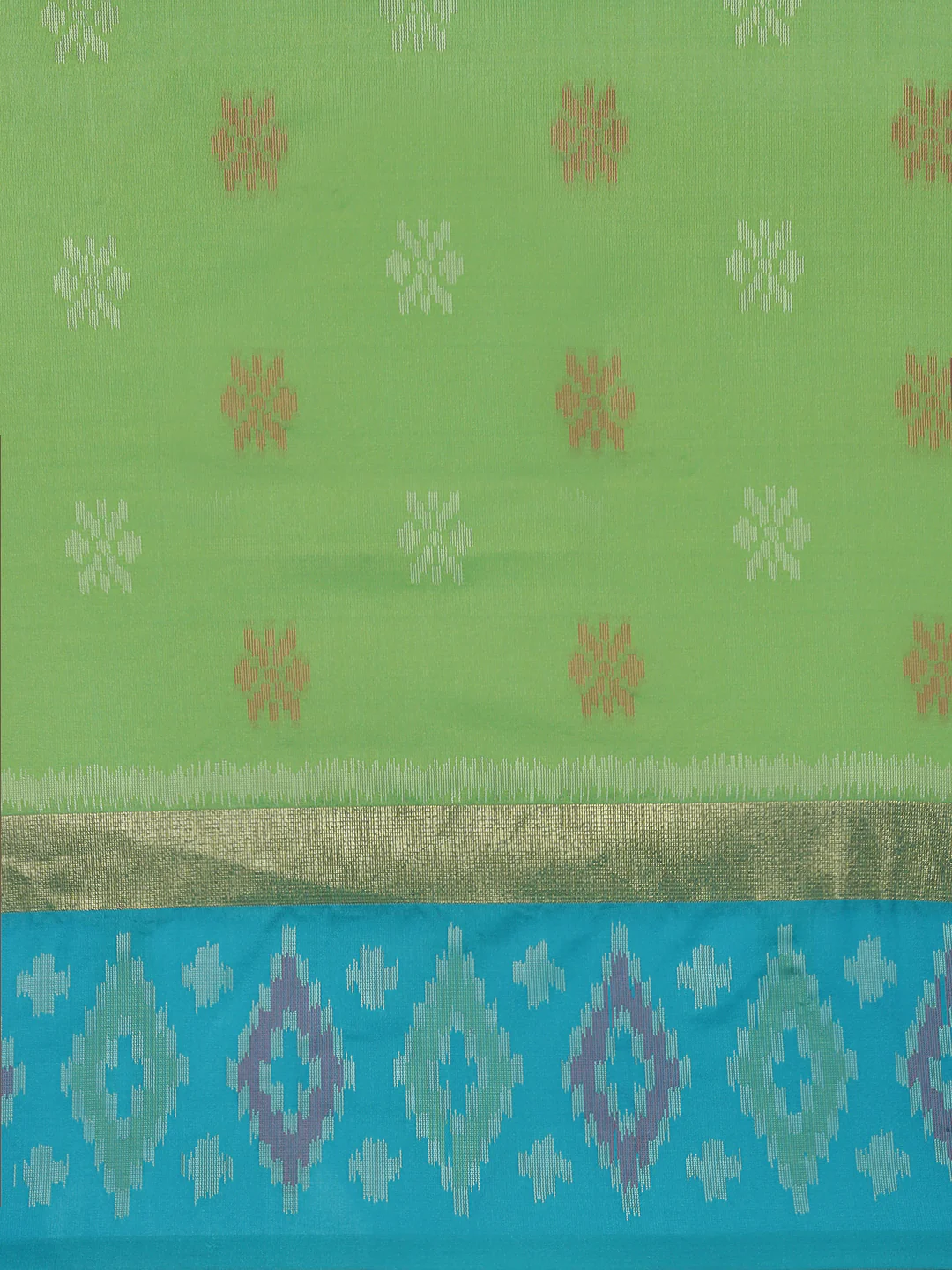 Women Green Soft Silk Saree SS393 - Image 6