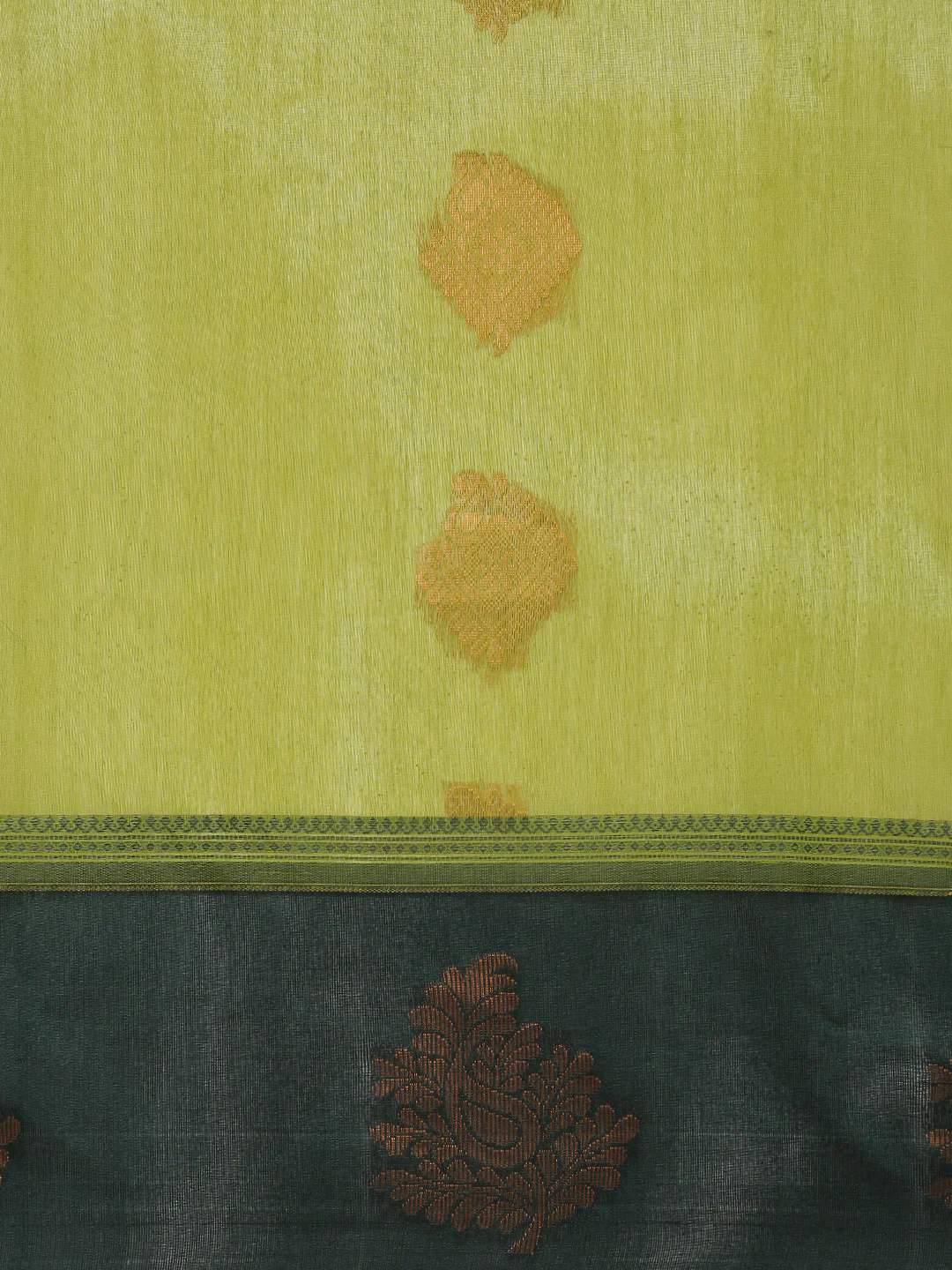 Women Kora Cotton Fancy Light Green Saree SK113 - Image 7