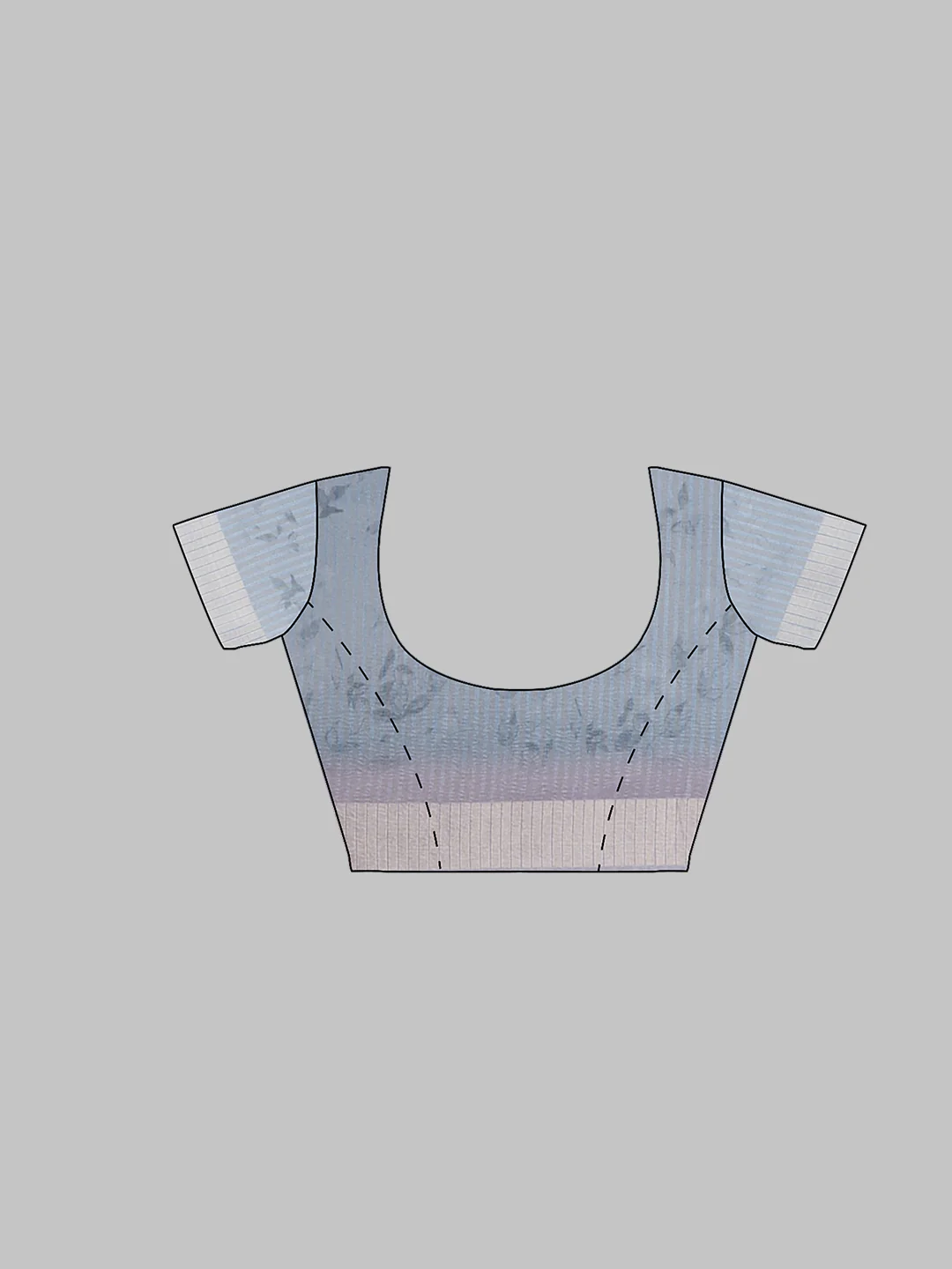 Women Purple with Green Tissue Printed Saree TS47 - Image 4