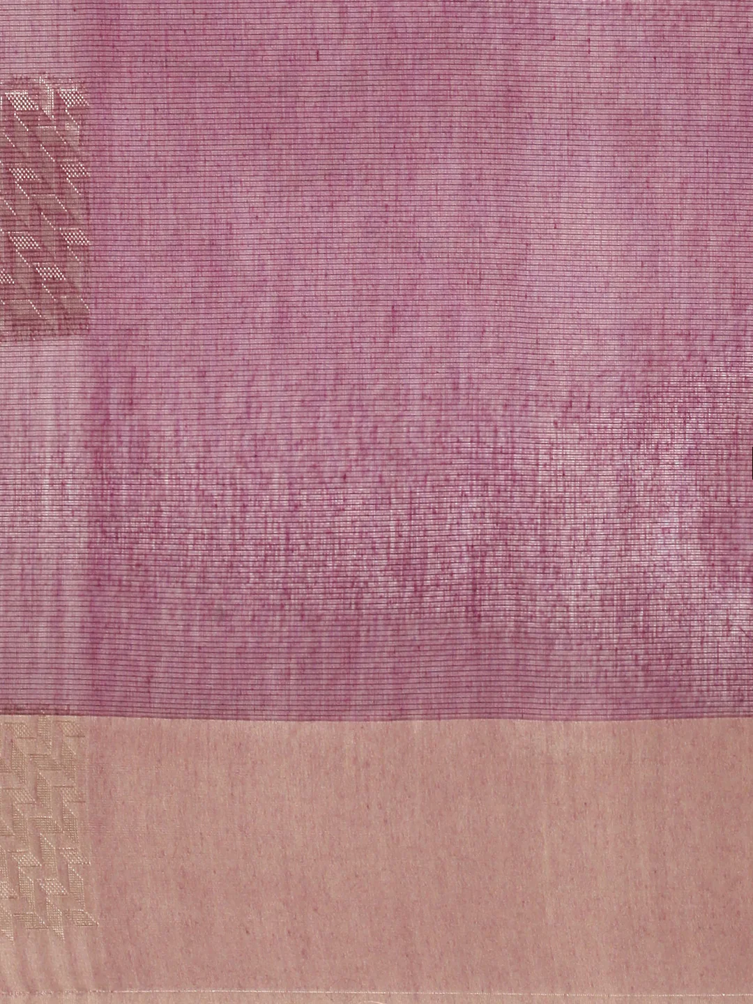 Women Magenta Kora Cotton Saree SK112 - Image 5