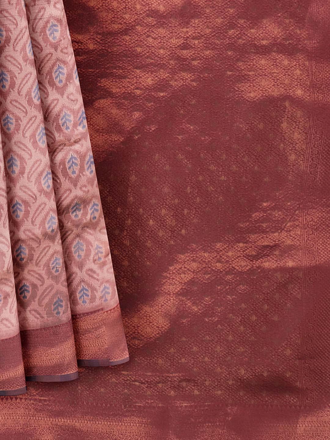 Women Maroon Art Silk Printed Saree ASS52 - Image 5