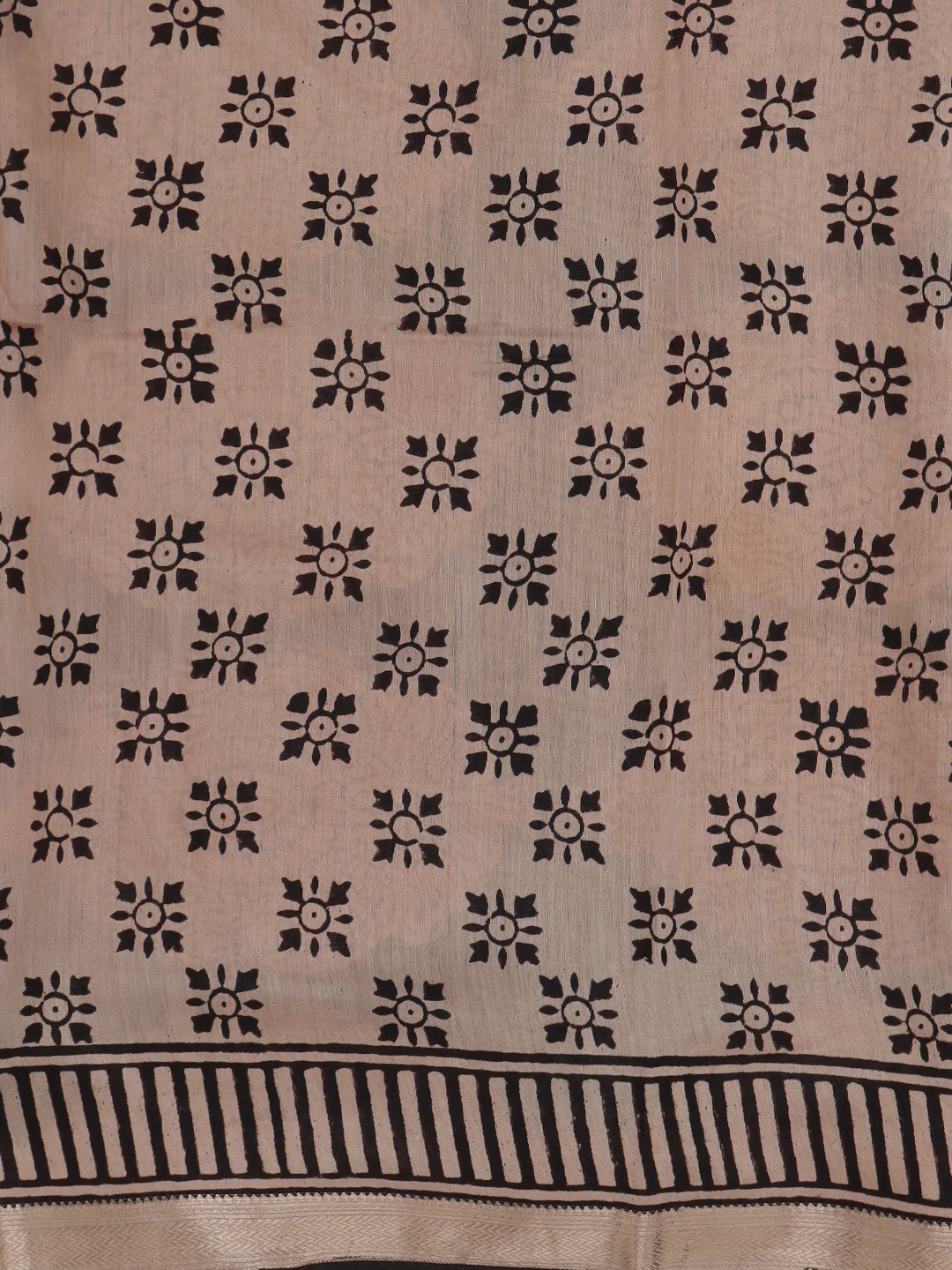 Women Maroon Semi Chanderi Cotton Printed Saree SC79 - Image 5