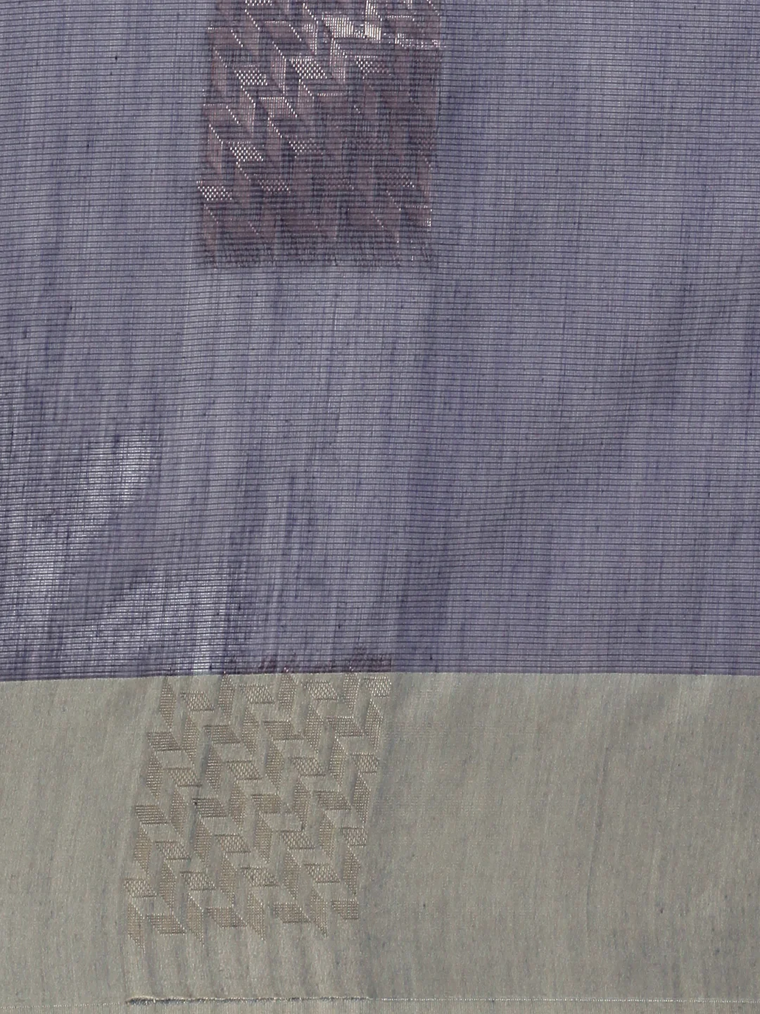 Women Navy Kora Cotton Saree SK102 - Image 5