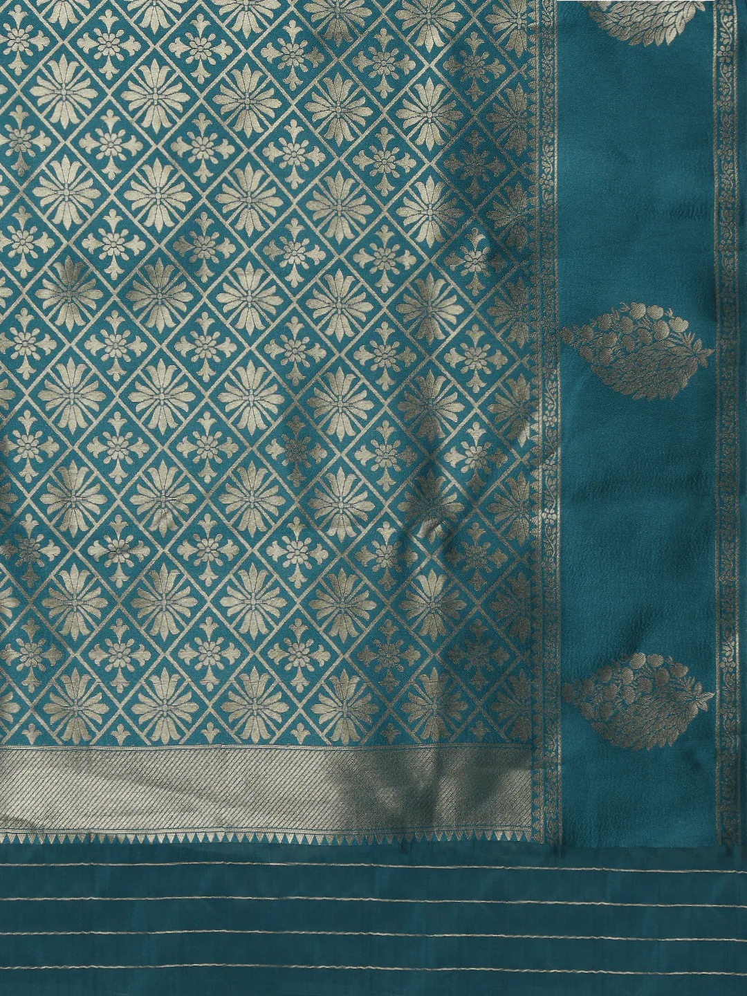 Women Olive Green Art Silk Saree ASS112 - Image 5