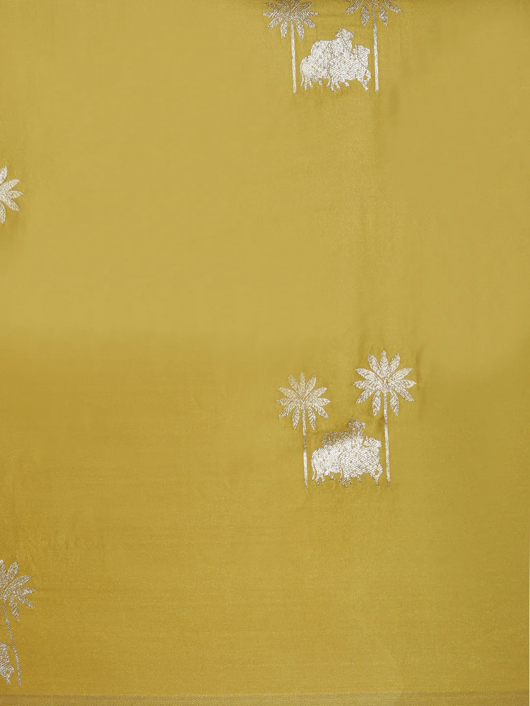 Women Olive Soft Silk Saree SS386 - Image 6