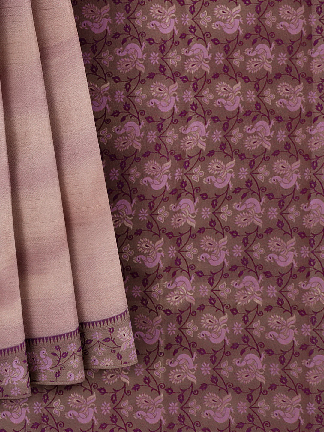 Women Pink Art Silk Printed Saree ASS70 - Image 4