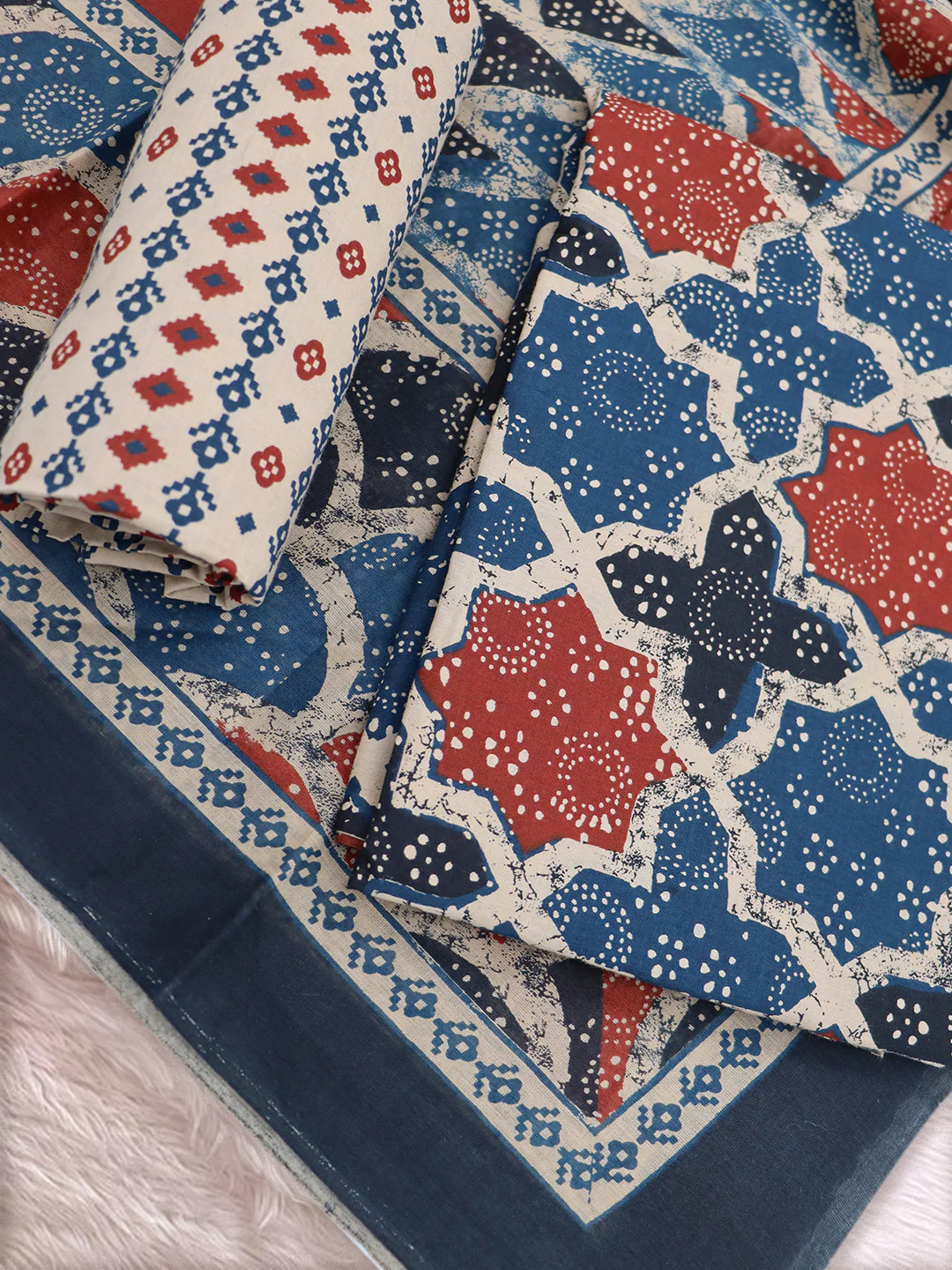 Women Pure Cotton Printed Dress Material Multi Colour DM339 - Image 2