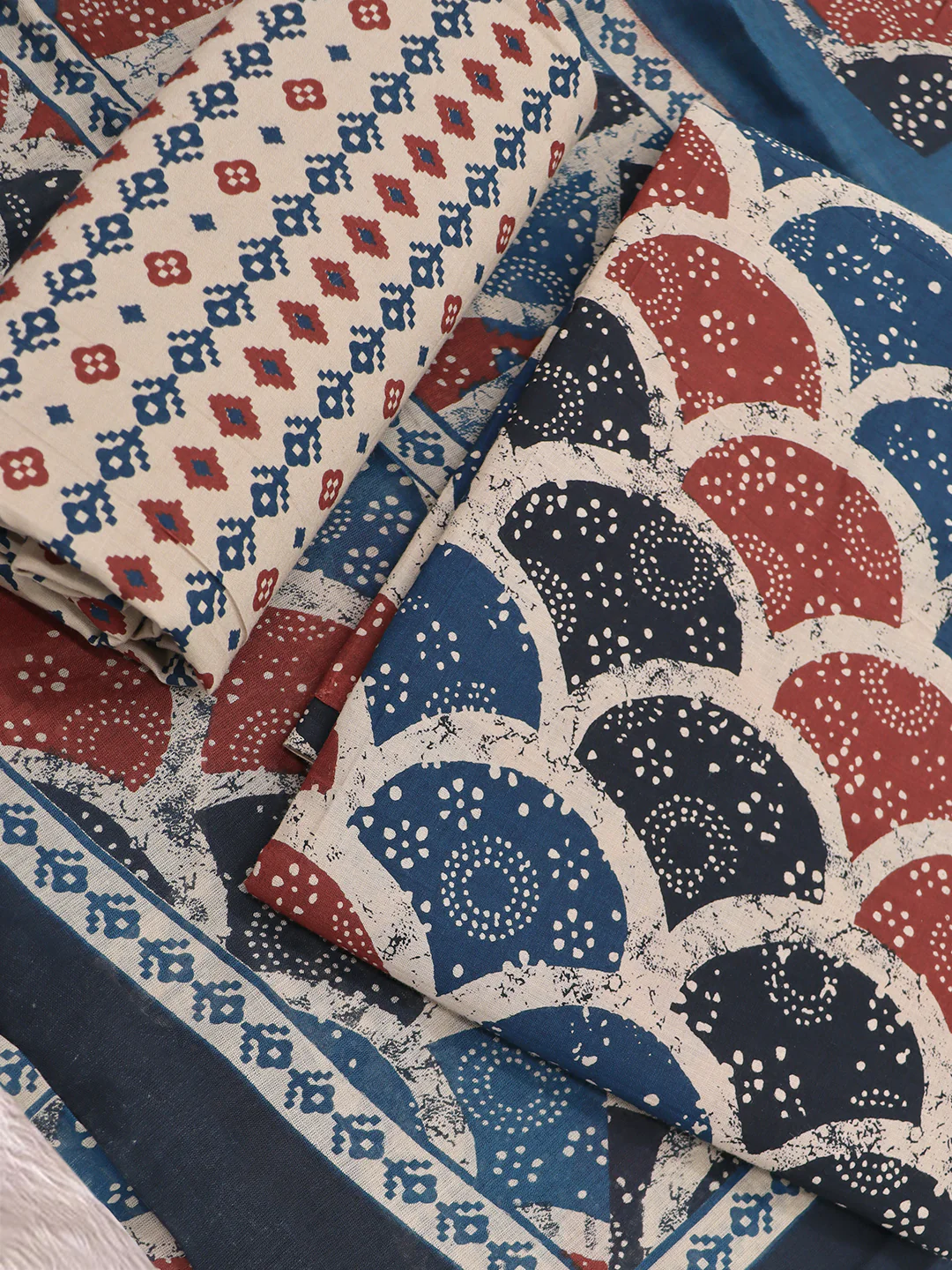 Women Pure Cotton Printed Dress Material Multi Colour DM346 - Image 2